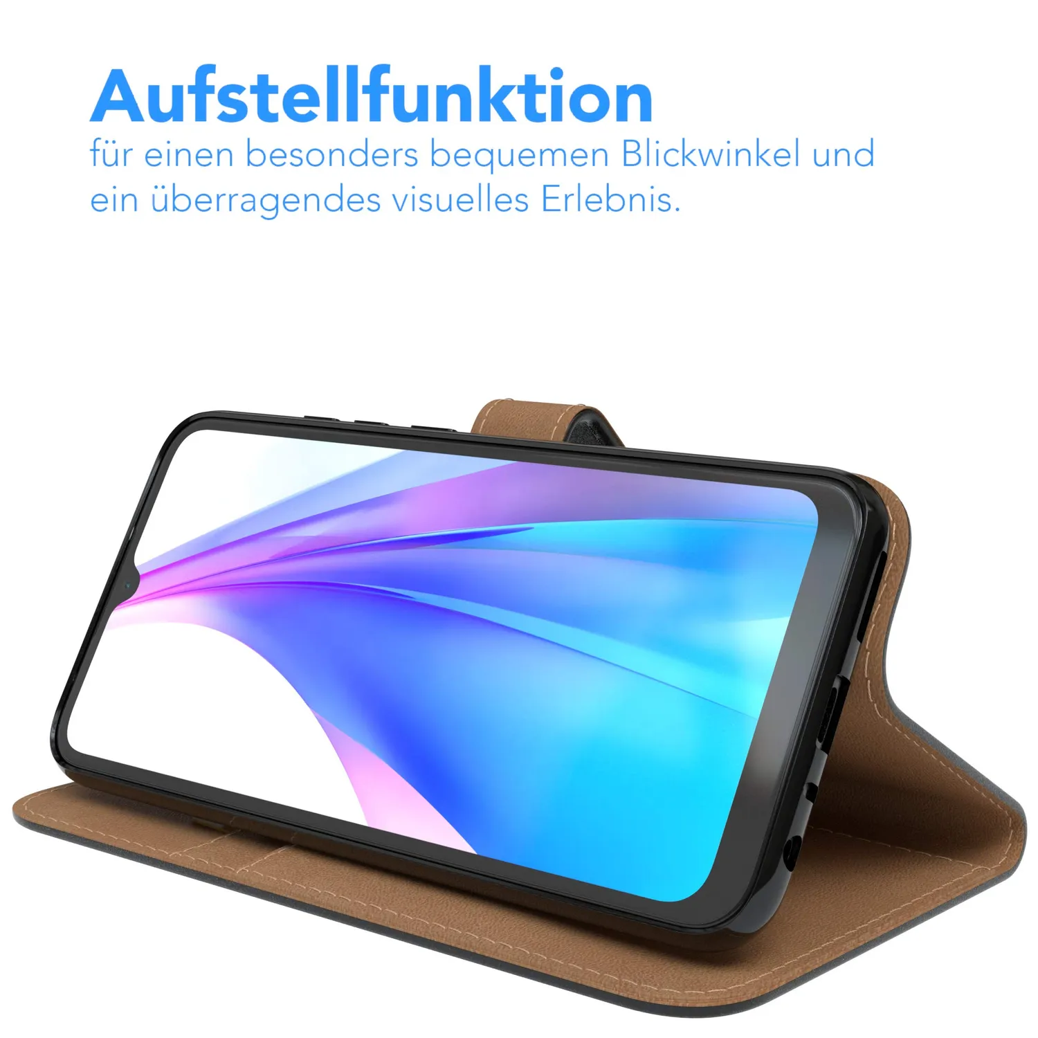 EAZY CASE Book Redmi Note 8T Handyhülle Schwarz Bookstyle