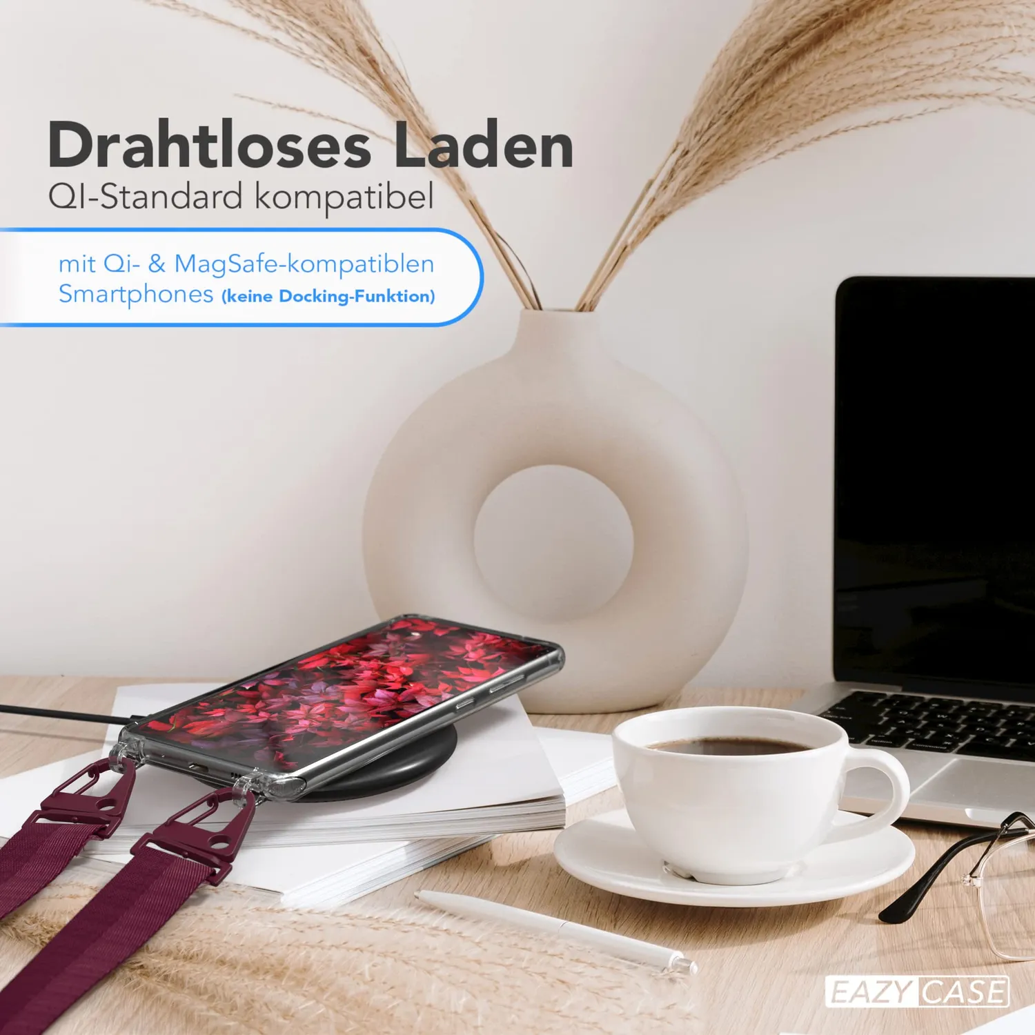 EAZY CASE Galaxy S20 Handykette Rot Dunkel