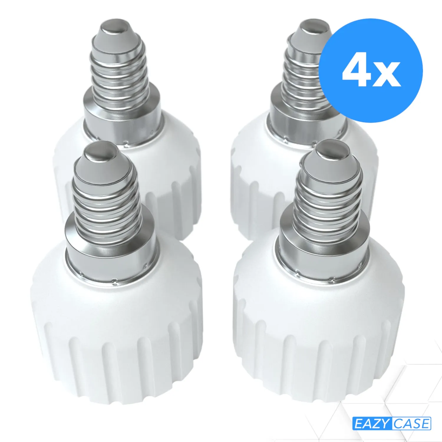 EAZY CASE E14 auf GU10 Adapter Weiß 4er Set LED