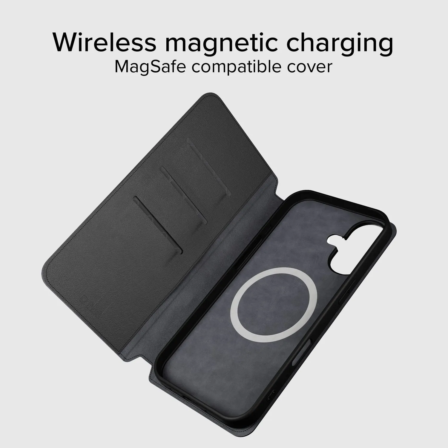 SBS iPhone 16 Plus Klapphülle schwarz MagSafe Book Case