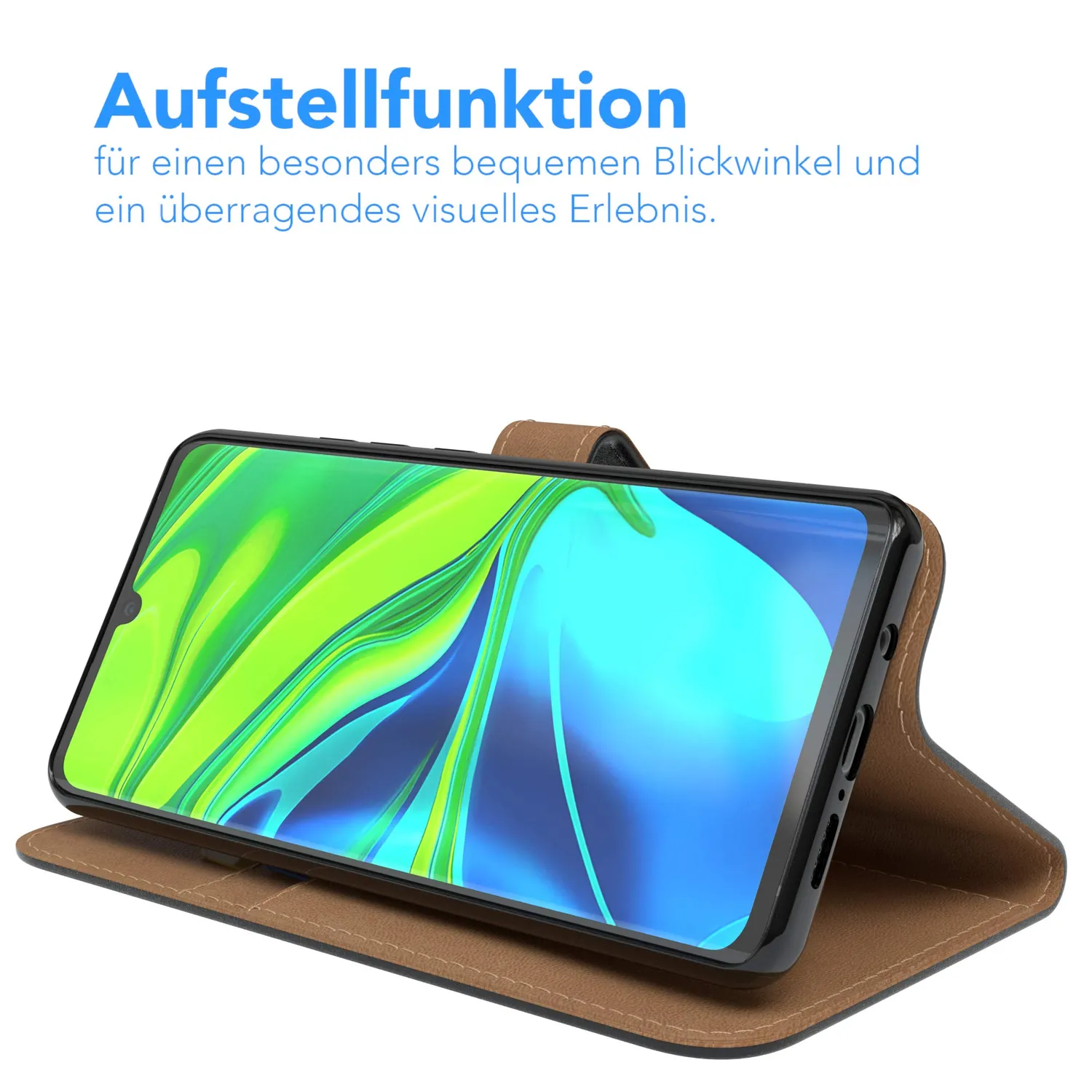 EAZY CASE Xiaomi Mi Note 10 Klapphülle Book Schwarz Pro