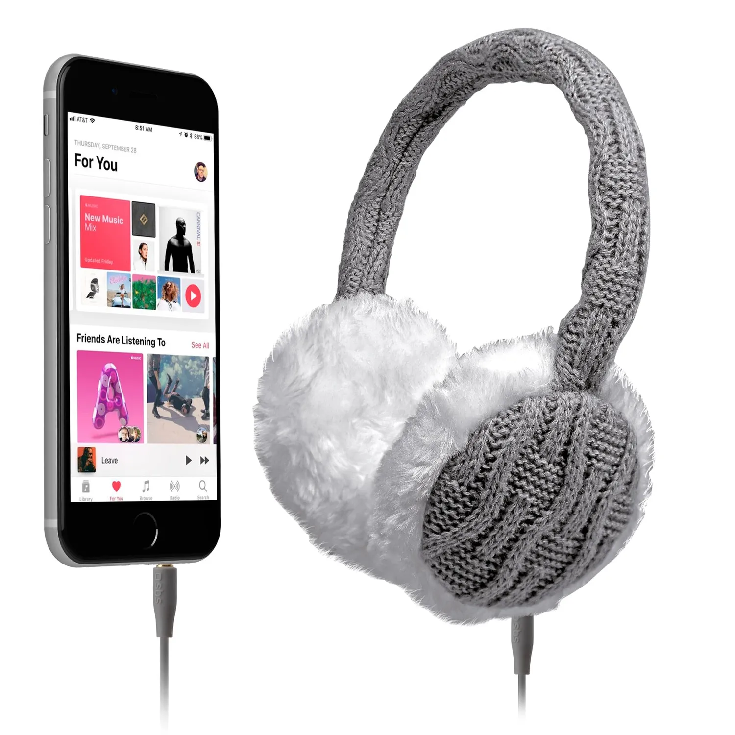 SBS Wool Winter Kopfhörer Ohrenschützer mit Mikrofon