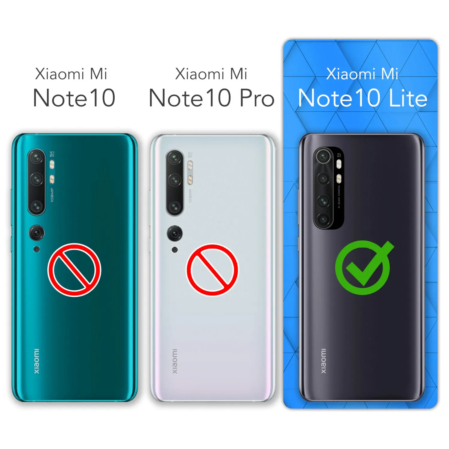 EAZY CASE Glitzer Handyhülle Xiaomi Mi 10 Note Lite gold