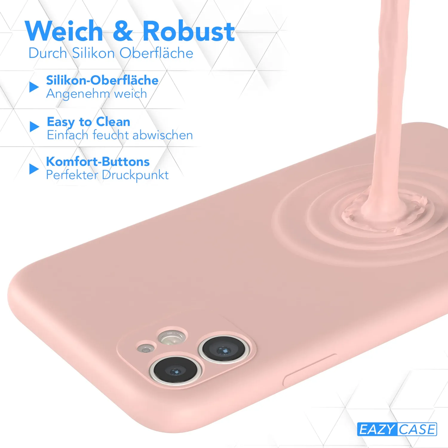 EAZY CASE Silikonhülle iPhone 11 Alt Rosa matt dünn