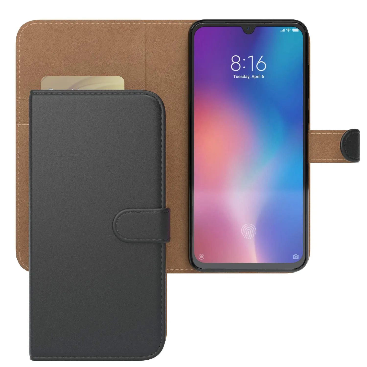 EAZY CASE Xiaomi Mi 9 Klapphülle schwarz Bookstyle