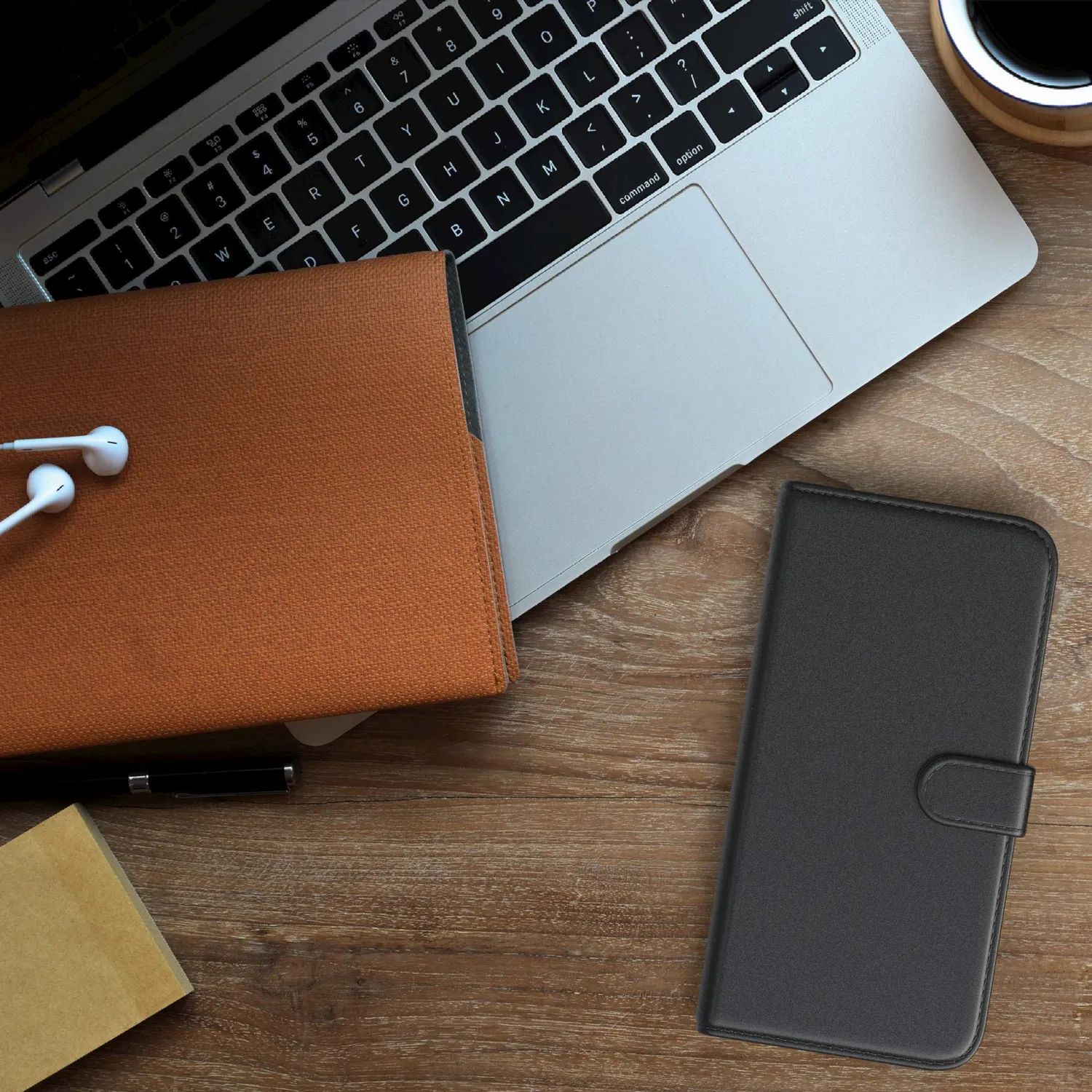 EAZY CASE Redmi Note 8 Pro Klapphülle Schwarz mit Kartenfach