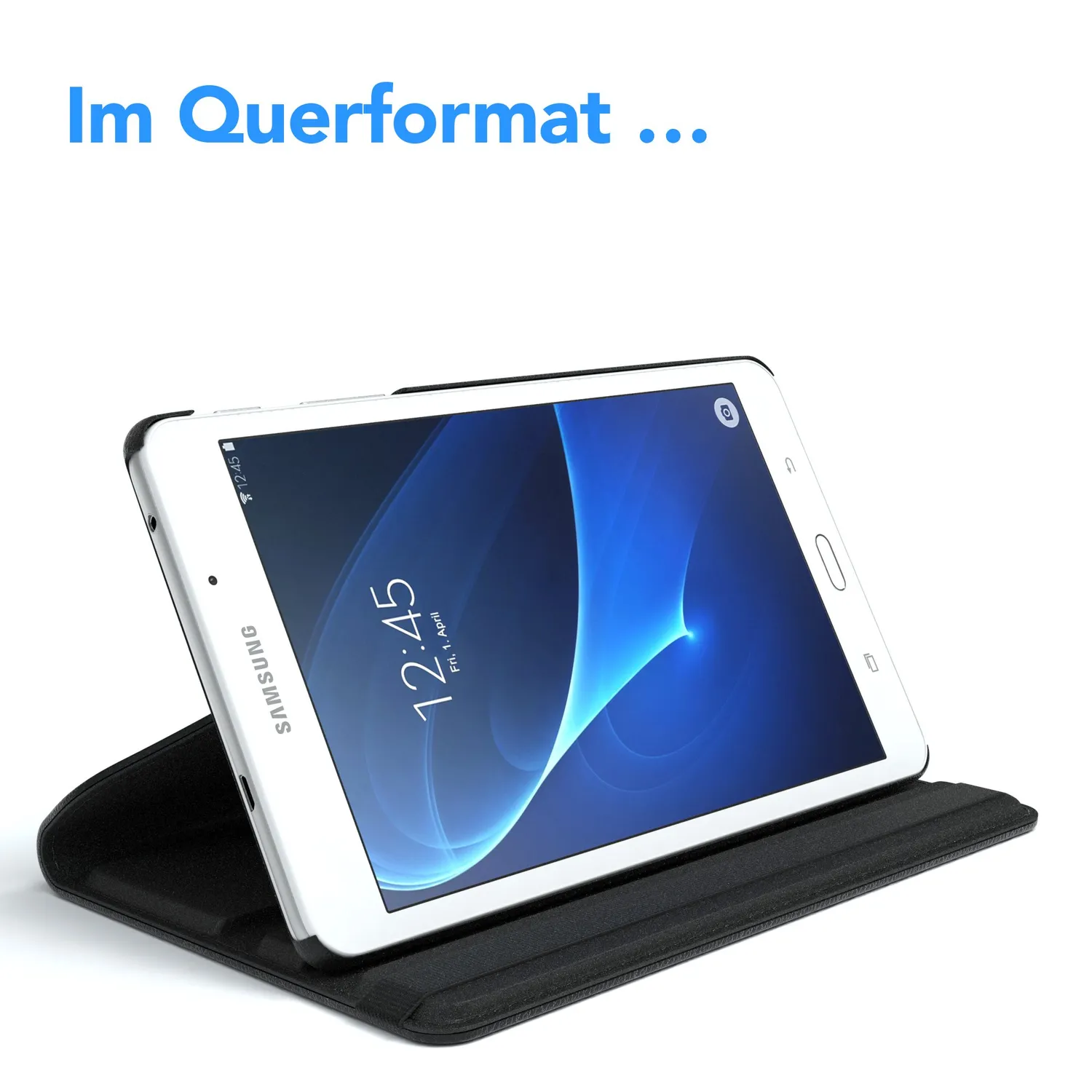 EAZY CASE Galaxy Tab A 2016 7.0 Tablethülle Schwarz 360° drehbar