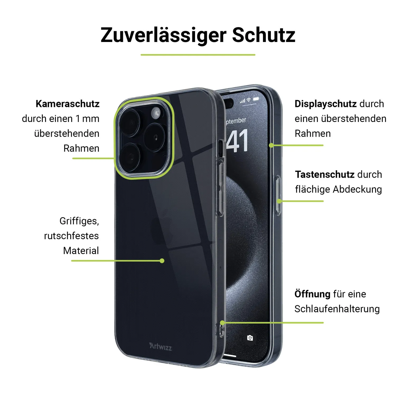 Artwizz NoCase iPhone 16 Pro Hülle transparent ultradünn
