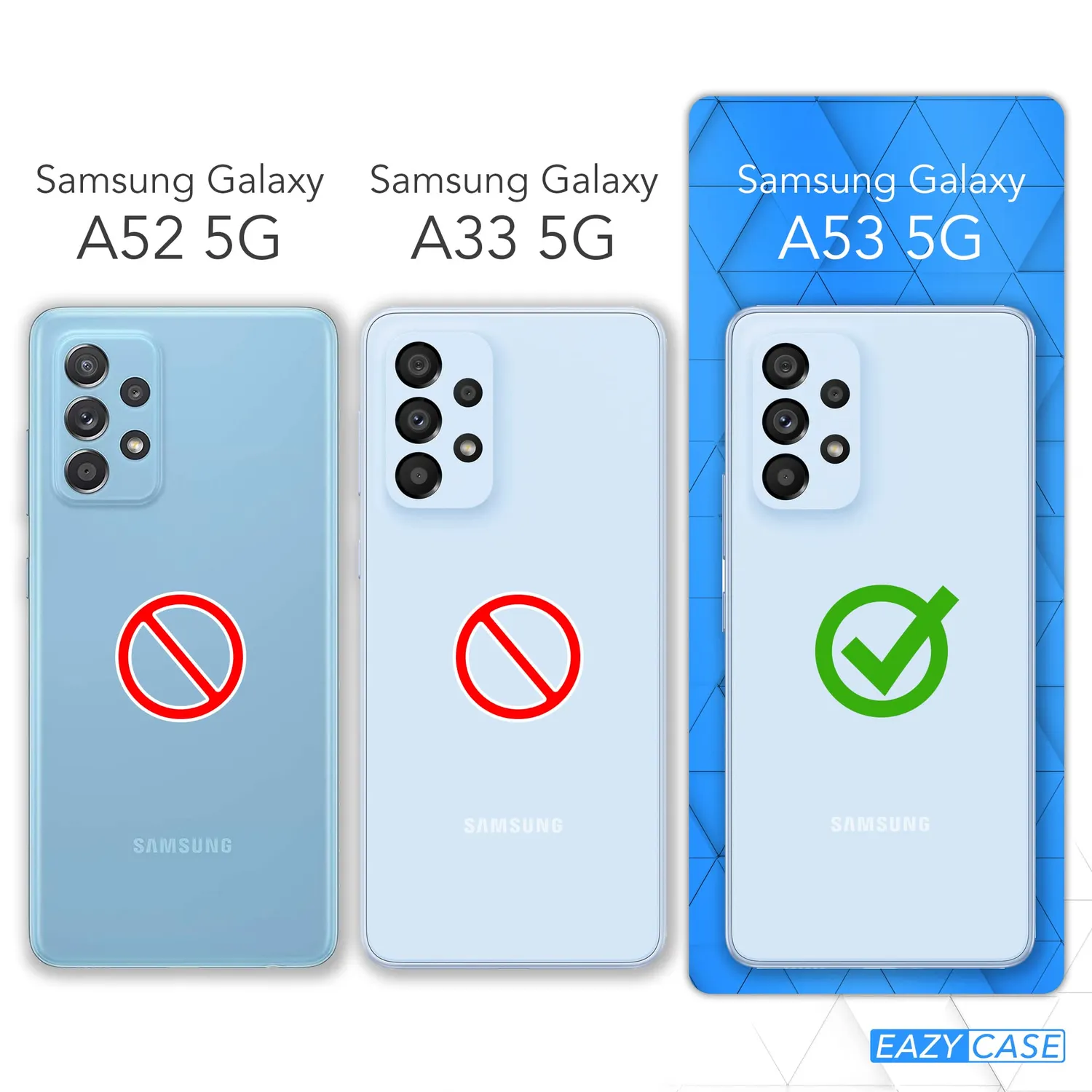 EAZY CASE Galaxy A53 Klapphülle Flip Schwarz Kunstleder