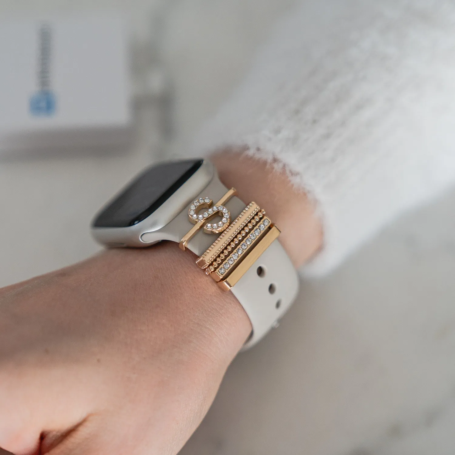 arktisband Apple Watch Charms Buchstabe S Gold