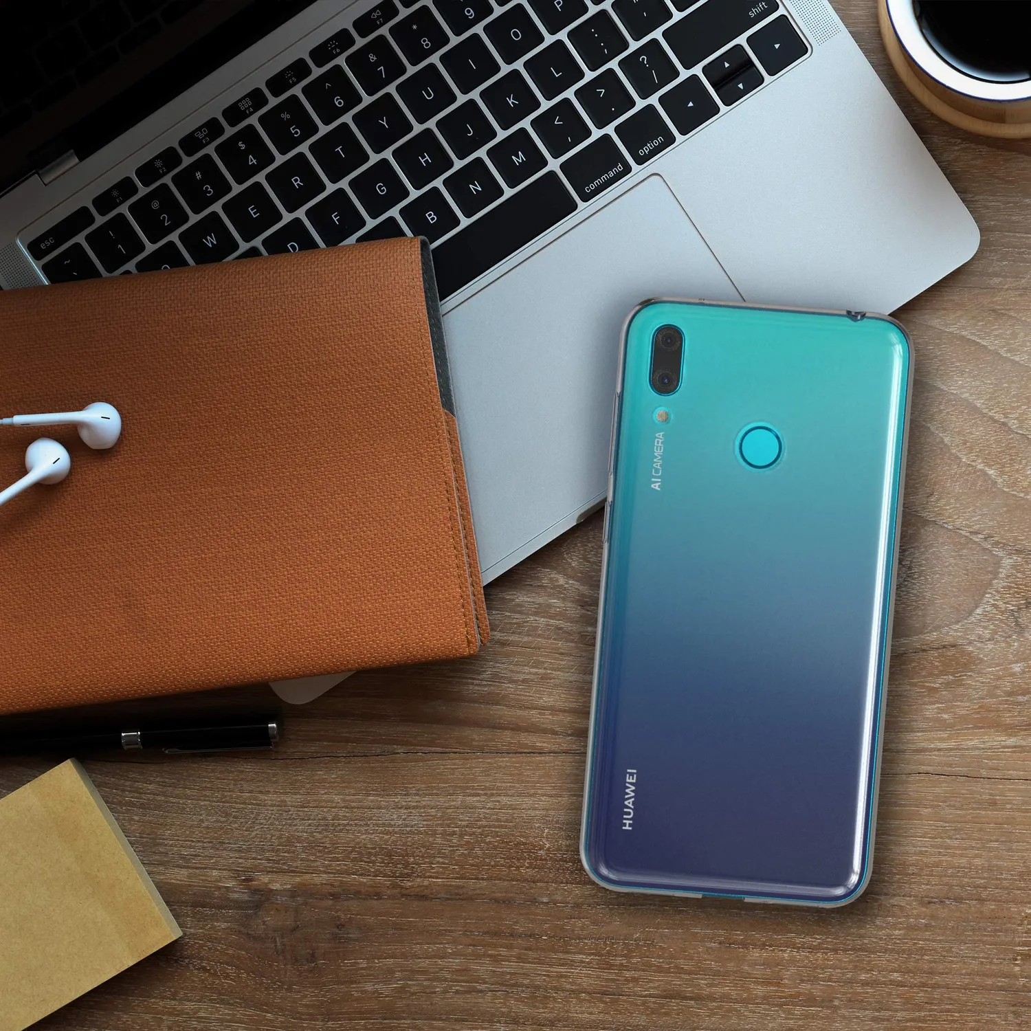 EAZY CASE Huawei Y7 Prime 2019 Silikonhülle Transparent 0,8mm