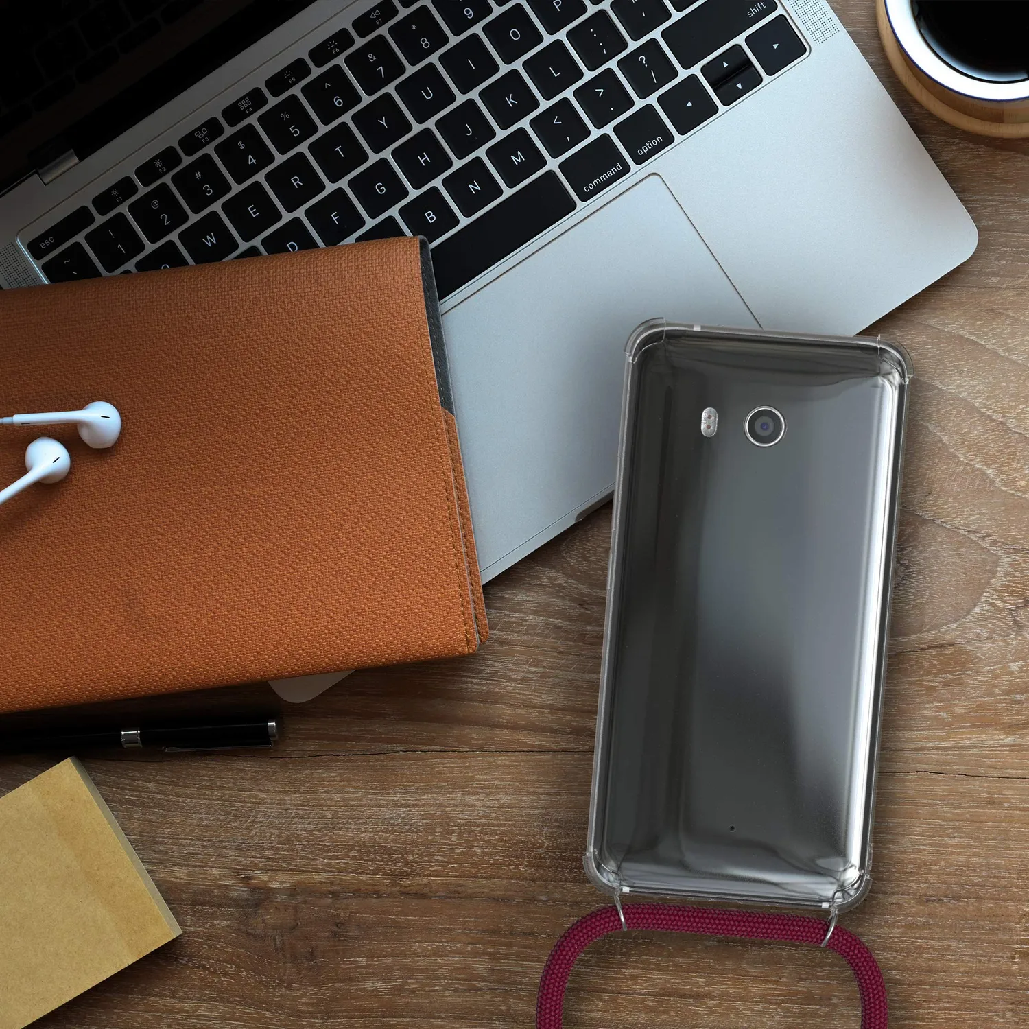 EAZY CASE Xiaomi Mi 9 SE Handykette Hülle Band Burgunder Rot