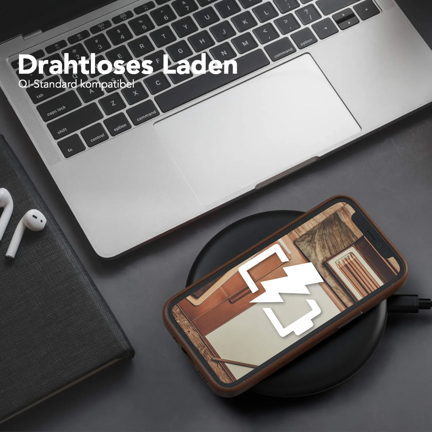 EAZY CASE iPhone 12 Mini Handyhülle Braun Kunstleder
