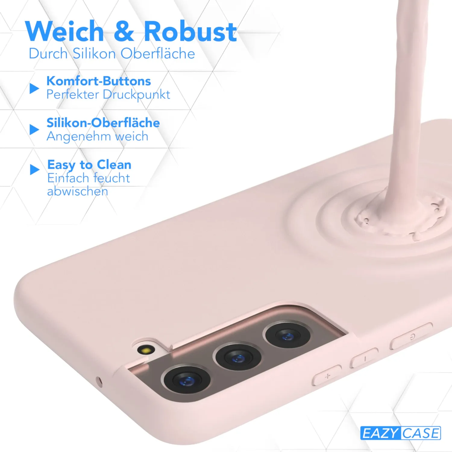 EAZY CASE Galaxy S22 5G Handykette Silikon Altrosa