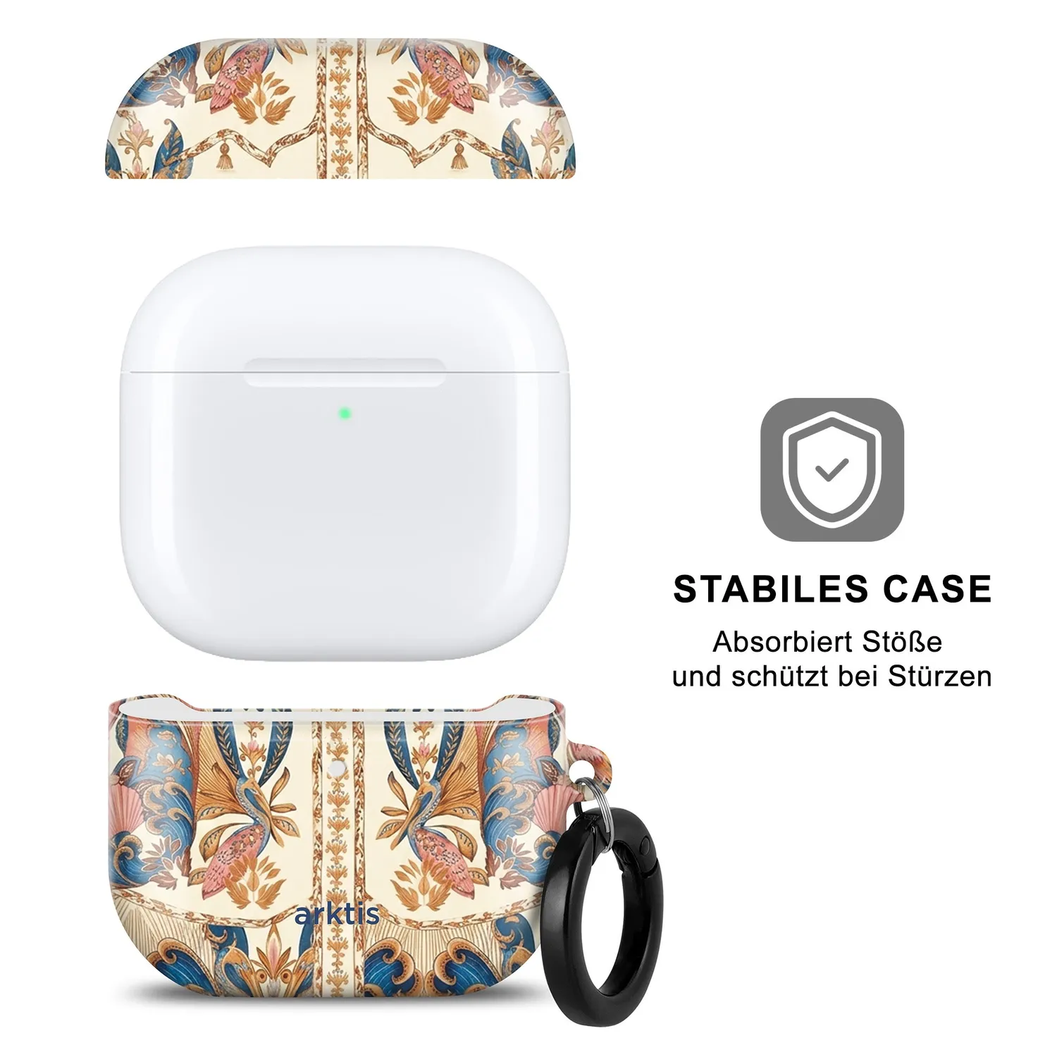 arktis Peacock Palace AirPods 4 Hülle kabellos
