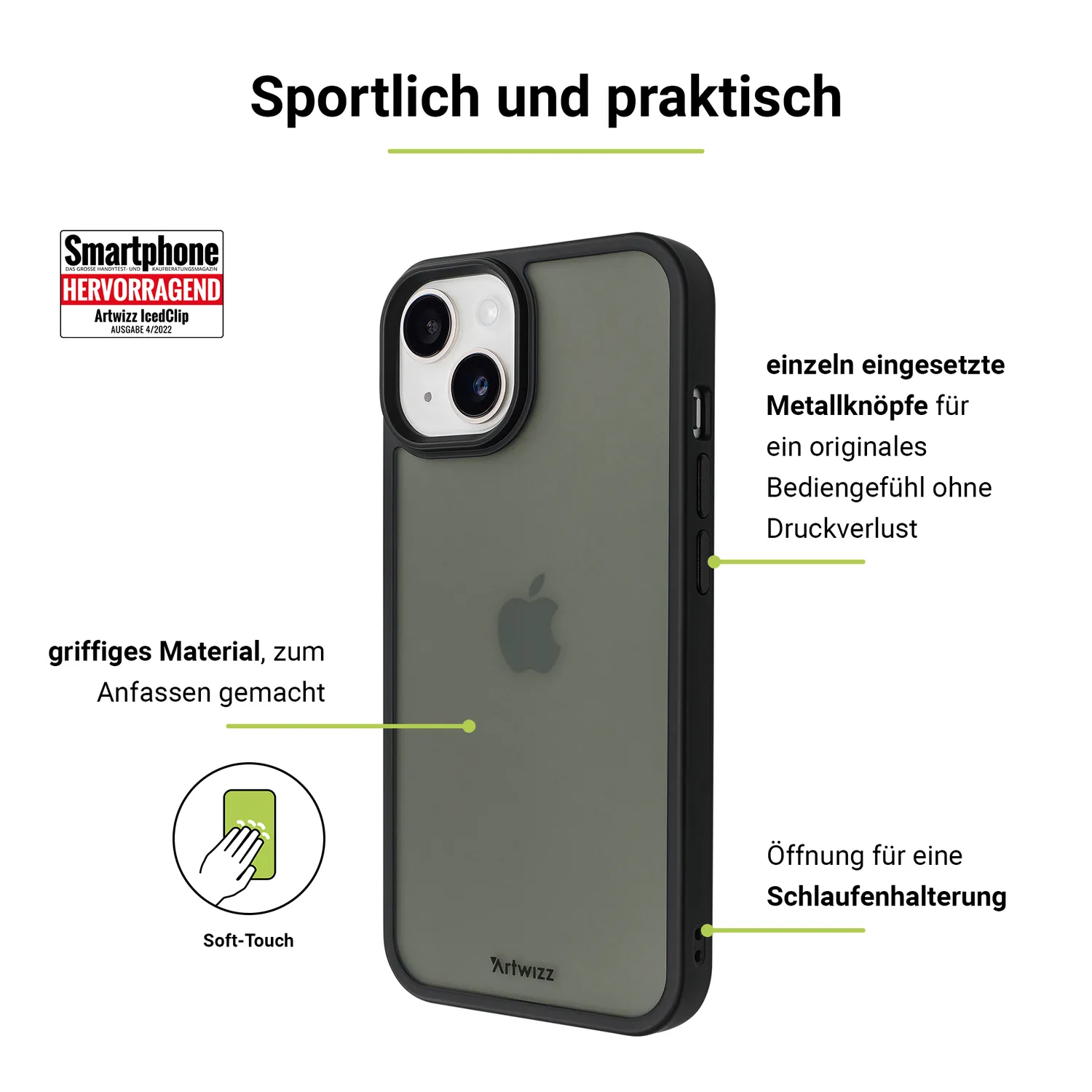 Artwizz IcedClip iPhone 14 Pro Max Hülle matt translucent