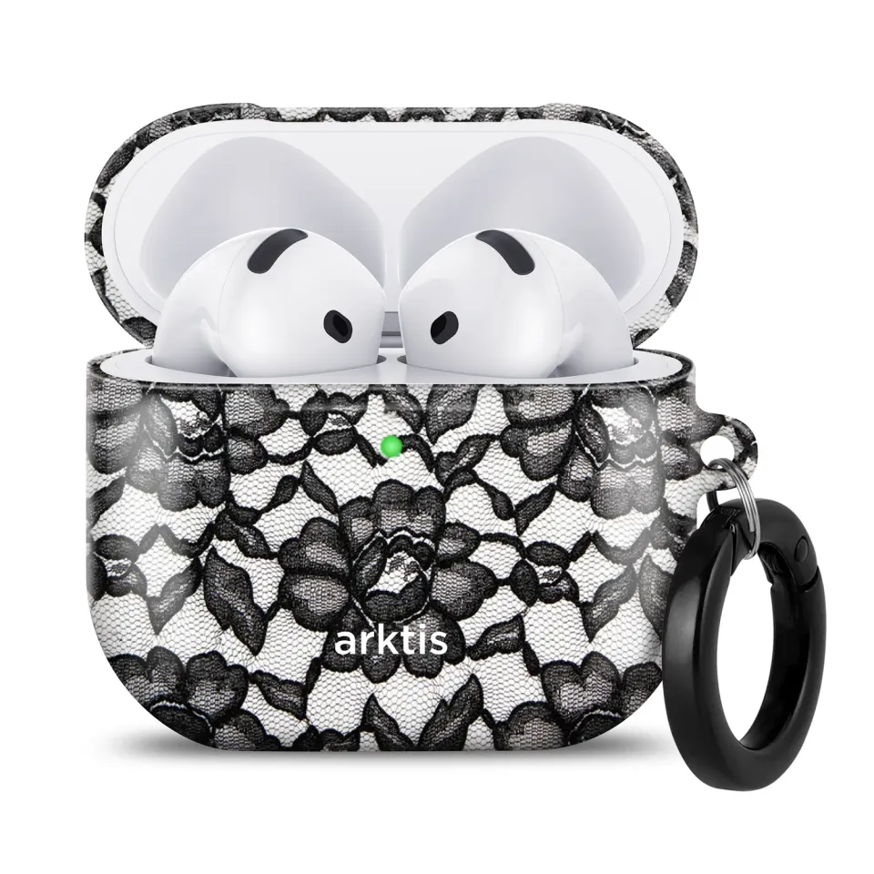 arktis AirPods 4 Hülle Dark Rose Qi-Laden
