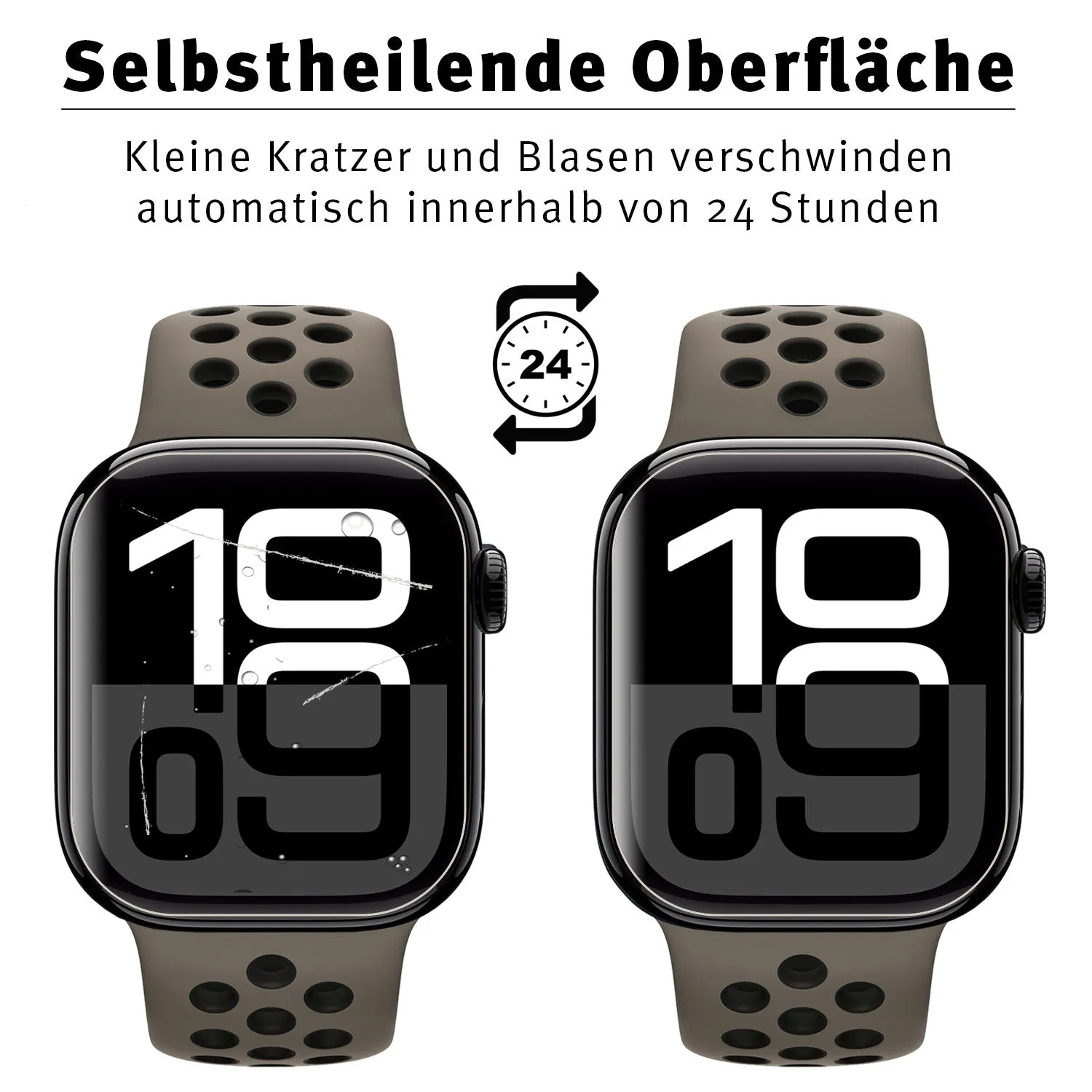 arktis Apple Watch Schutzfolie 46mm 2 Stück klar