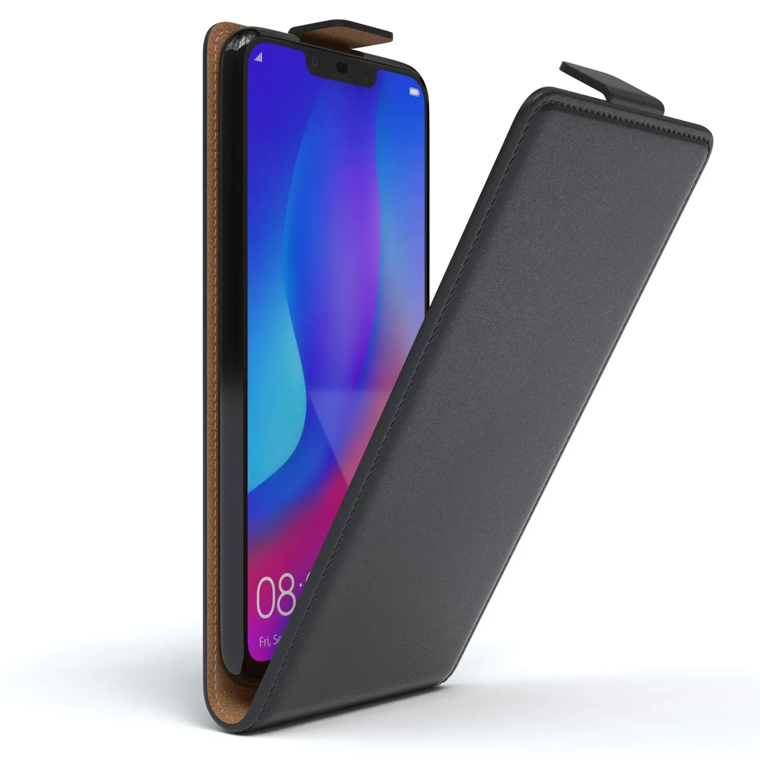 EAZY CASE Huawei P Smart Plus Klapphülle schwarz Book Kartenfach