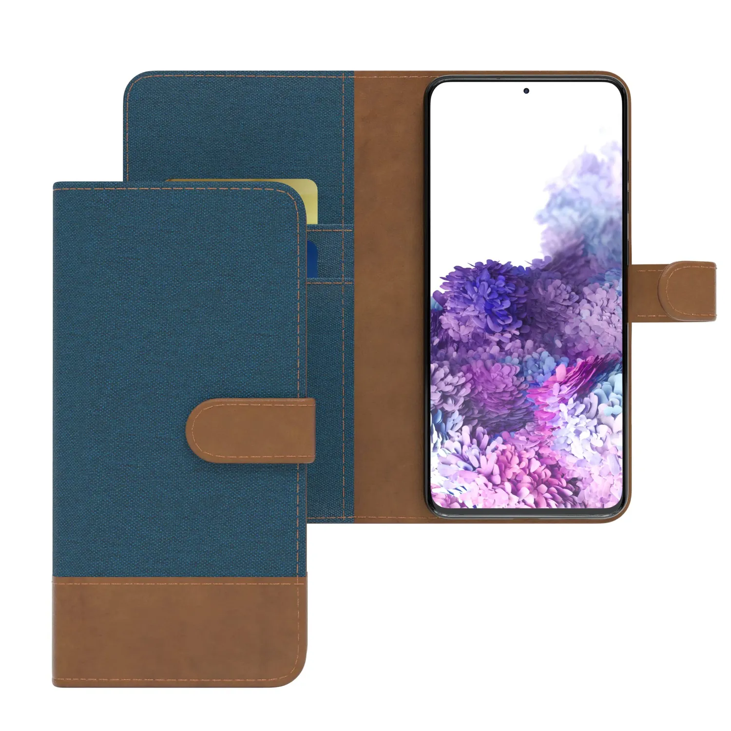 EAZY CASE Galaxy S20 Ultra Klapphülle Book Schwarz Kartenfach
