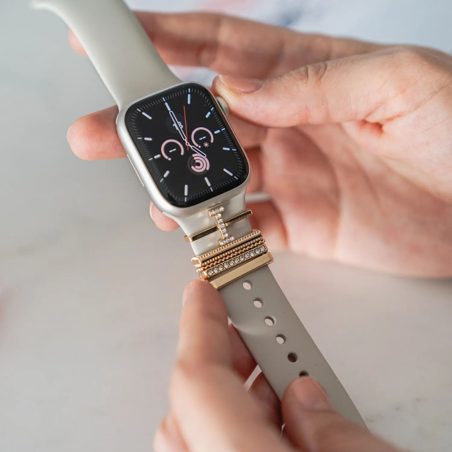 arktisband Apple Watch Charm Buchstabe I Gold Edelstahl