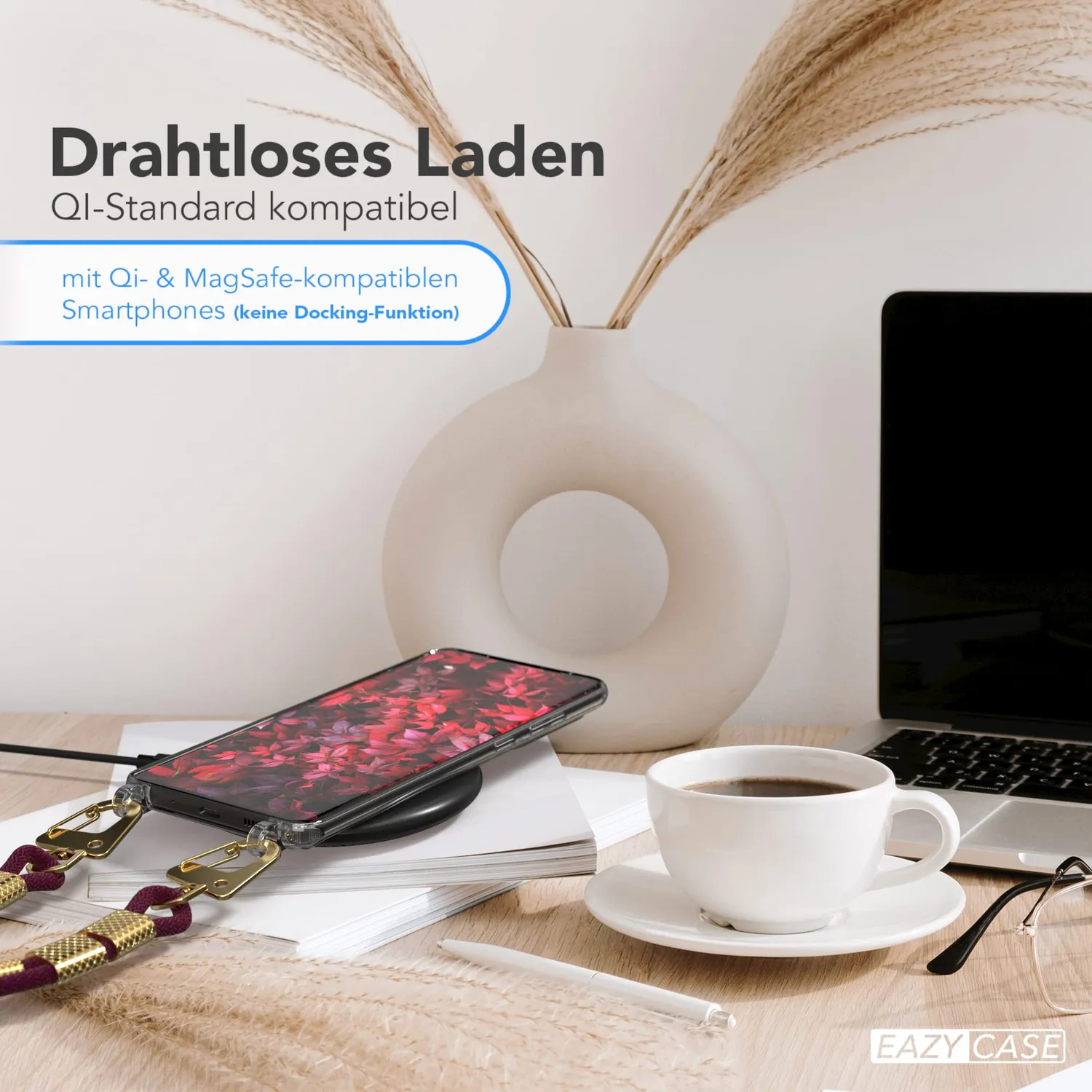 EAZY CASE Galaxy S20 Ultra Handykette Beere Gold stoßfest