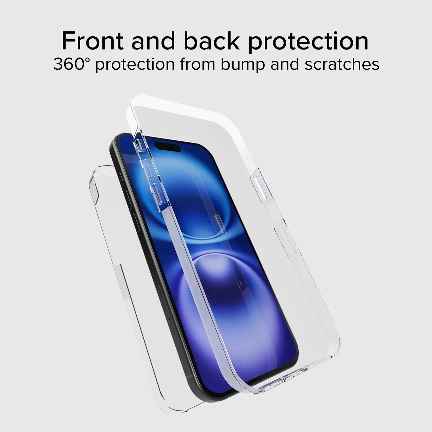 SBS Extreme Full Body 360° iPhone 16 Pro Hülle transparent