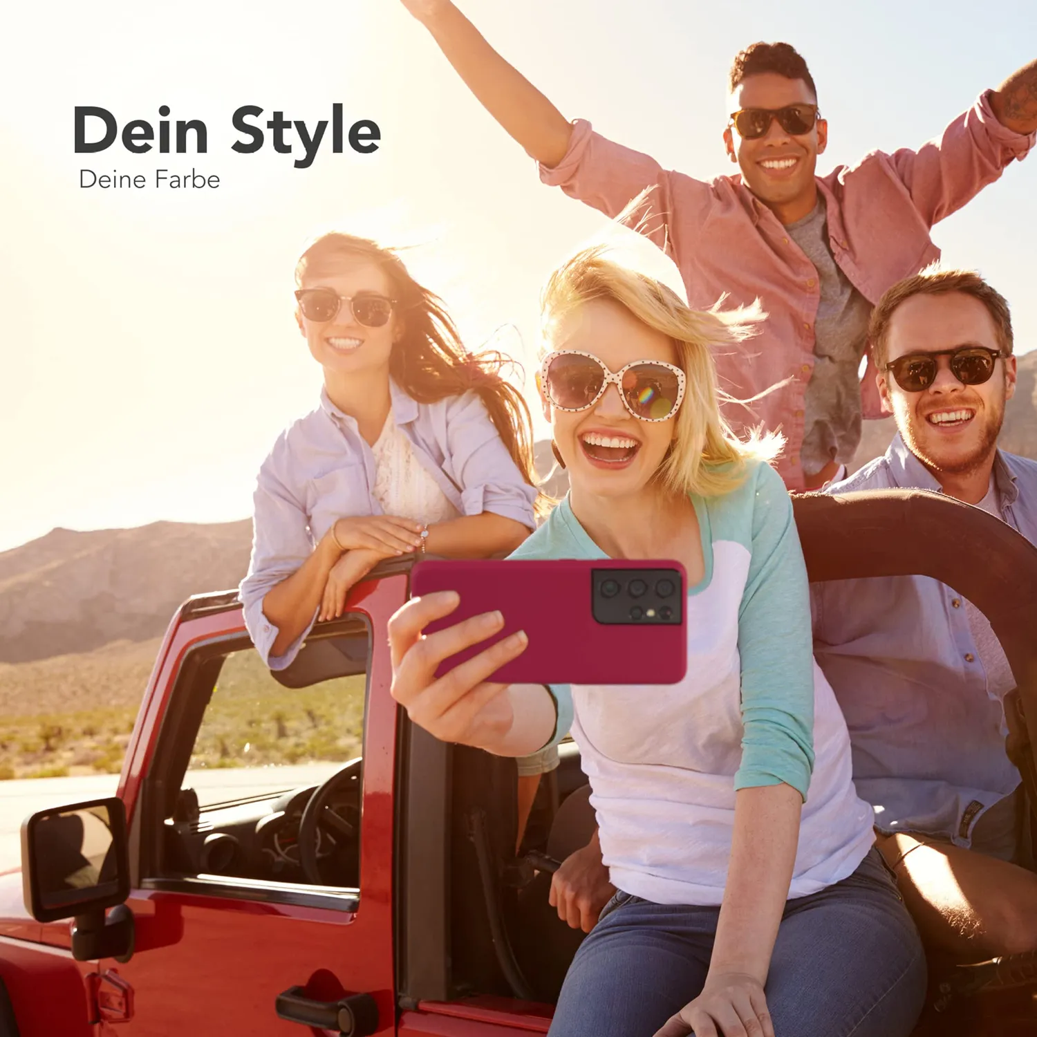 EAZY CASE Galaxy S21 Ultra 5G Silikonhülle Beere Premium