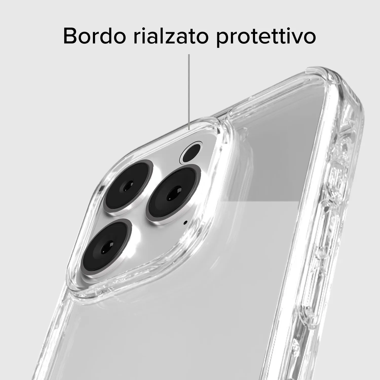 SBS Hybrid Case Hülle iPhone 15 Pro transparent recycelt