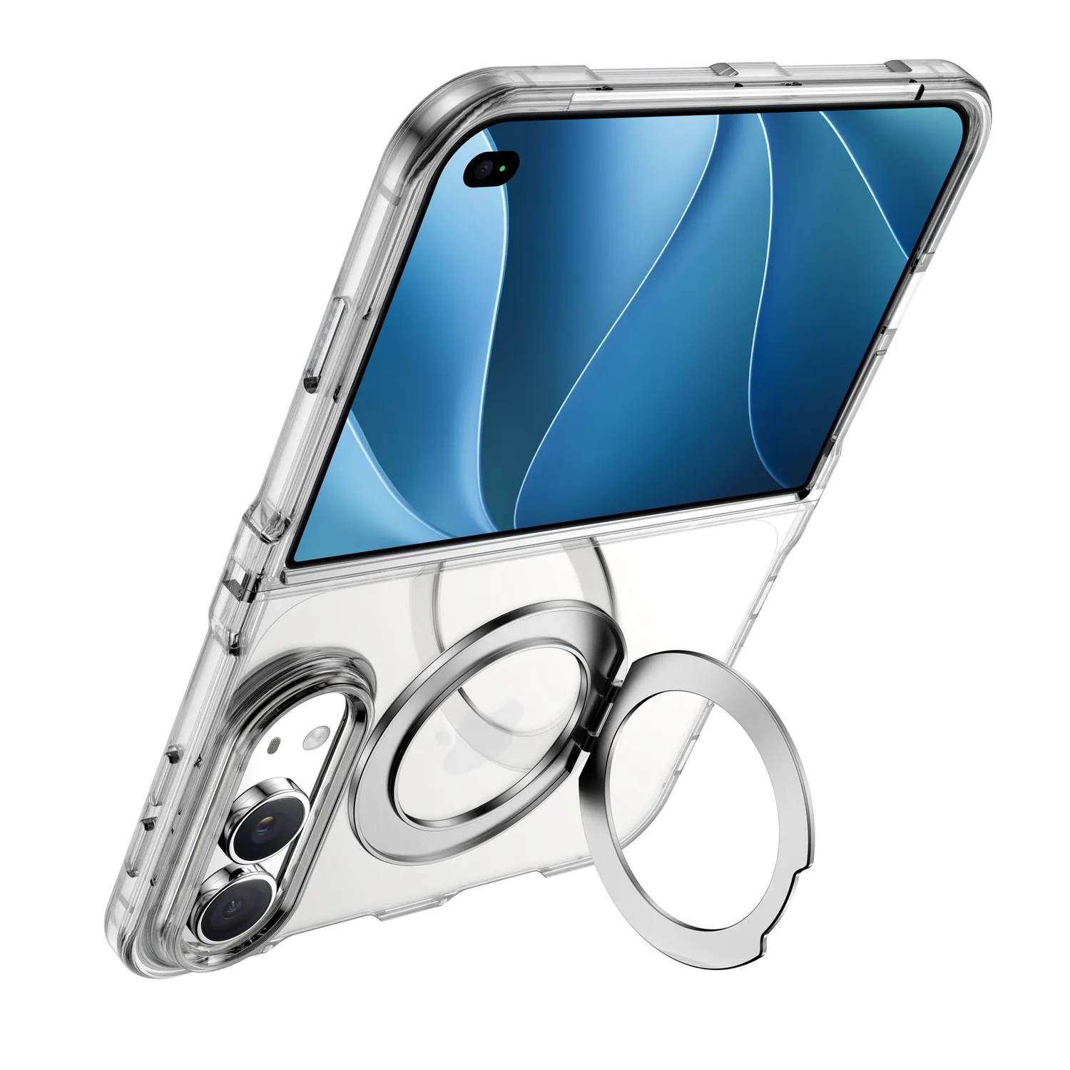 arktis Crystal Loop iPhone Duo Hülle transparent Ständer