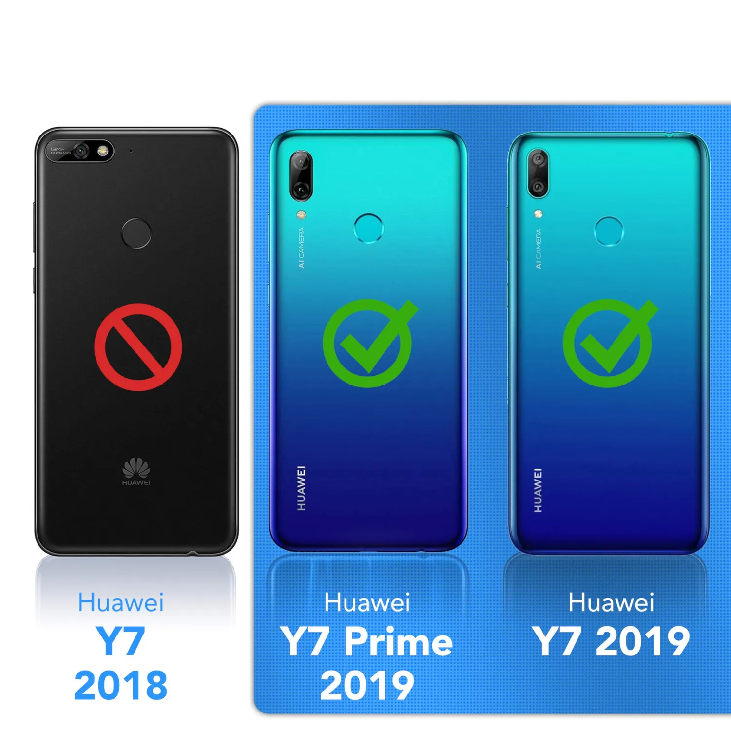 EAZY CASE Huawei Y7 Prime 2019 Silikonhülle Transparent 0,8mm