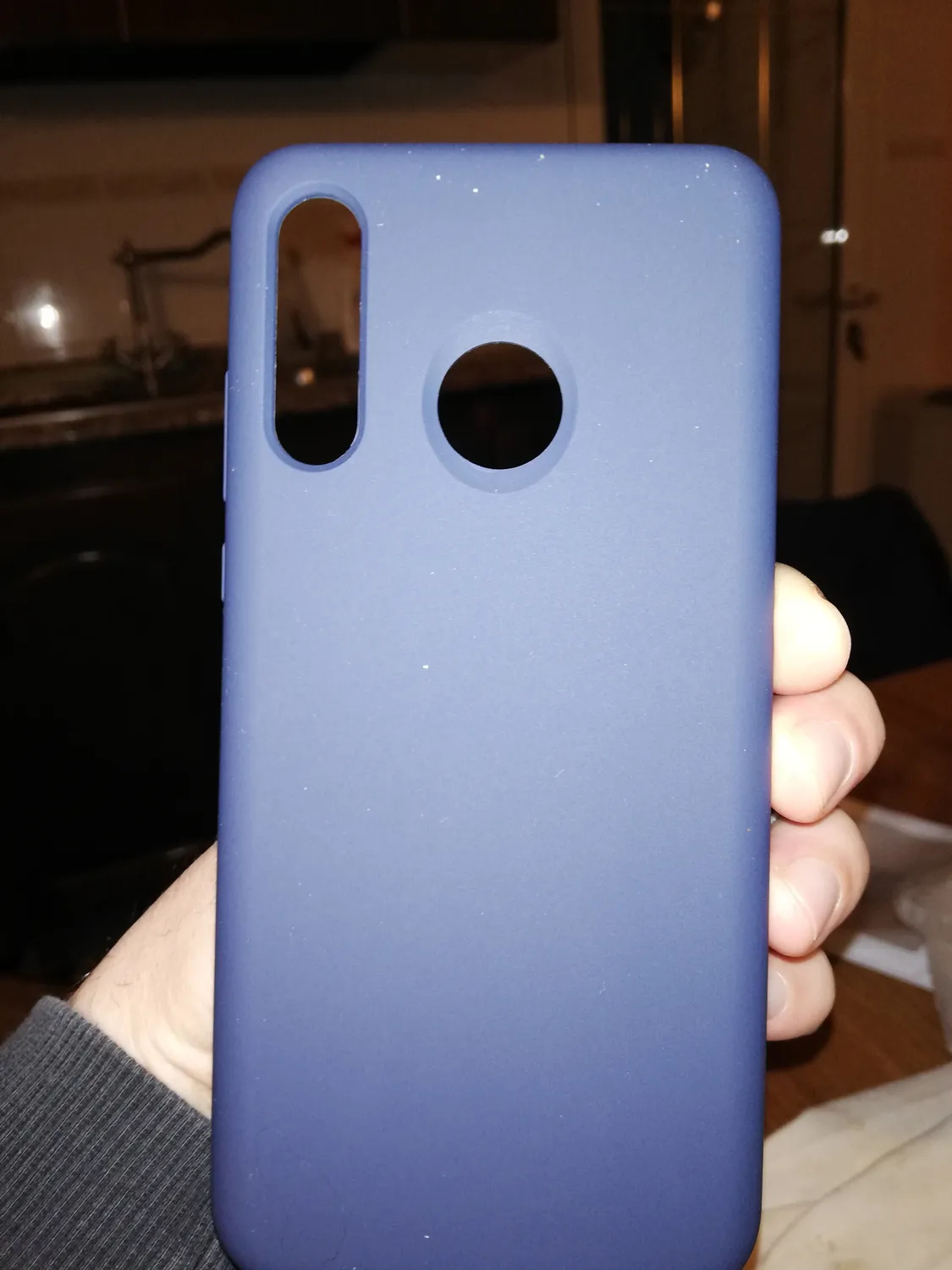 YATWIN Huawei P30 Lite Silikonhülle Blau Mikrofaser