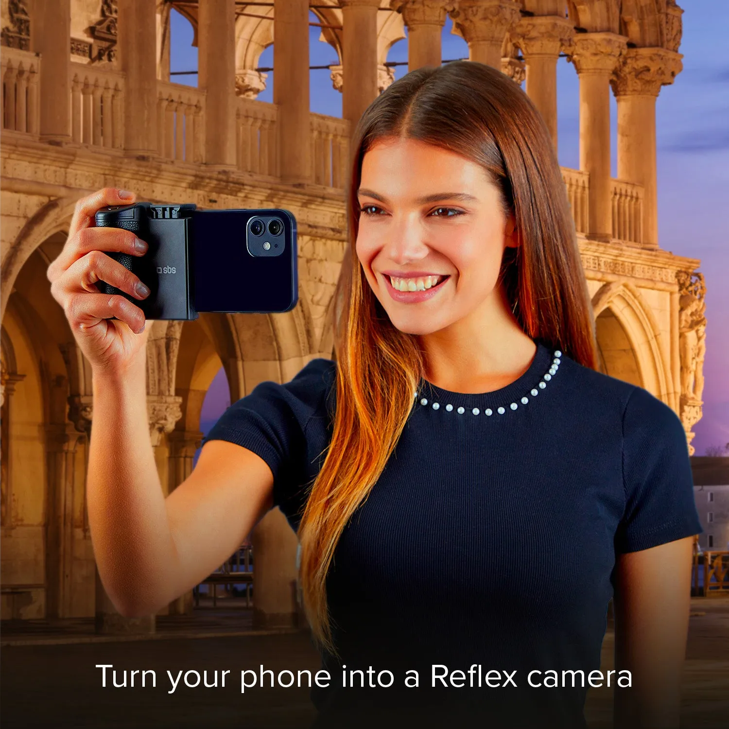 SBS Reflex Smartphone Stativ Kit 20 cm mit Griff Bluetooth