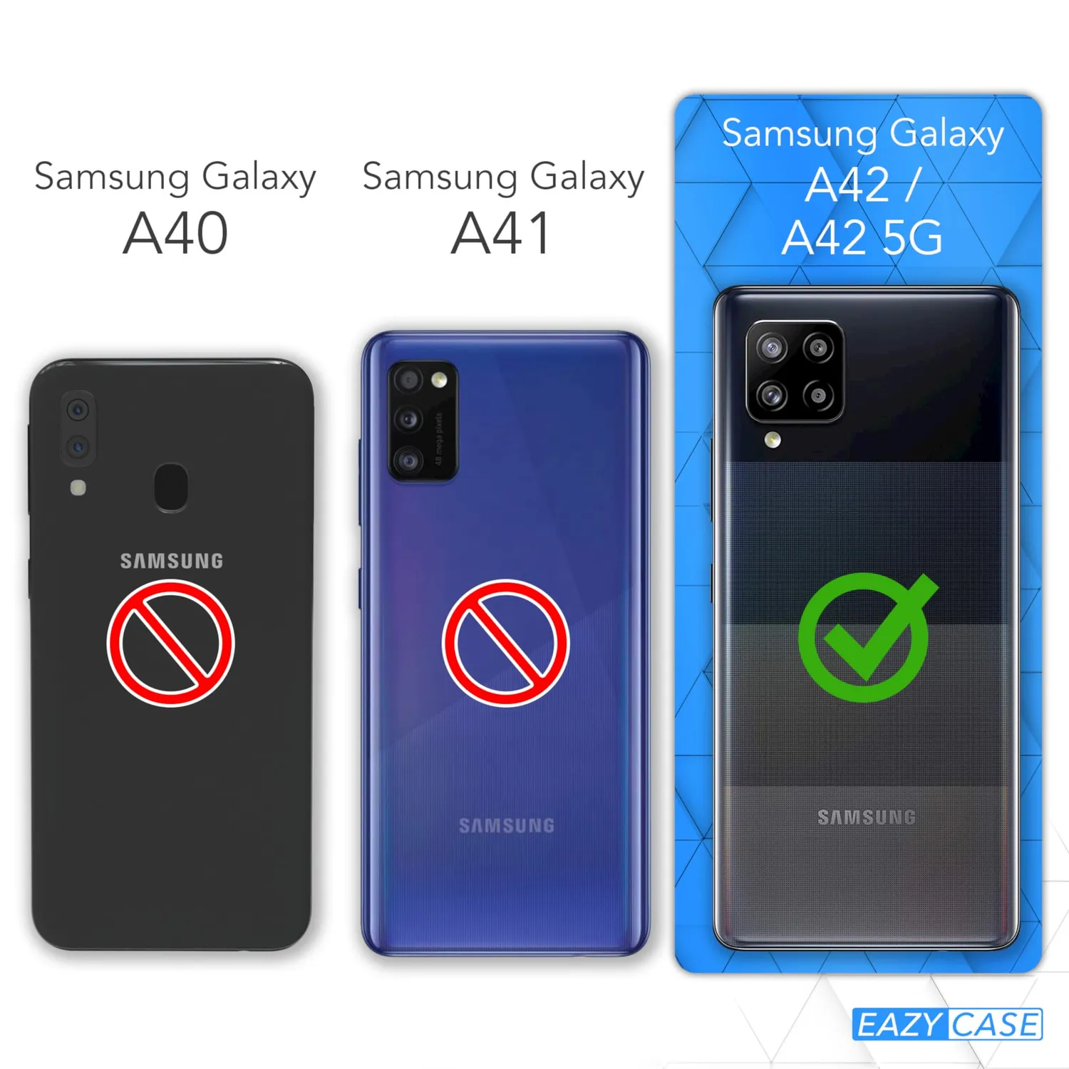 EAZY CASE Galaxy A42 5G Handykette Rope Beere rund abnehmbar