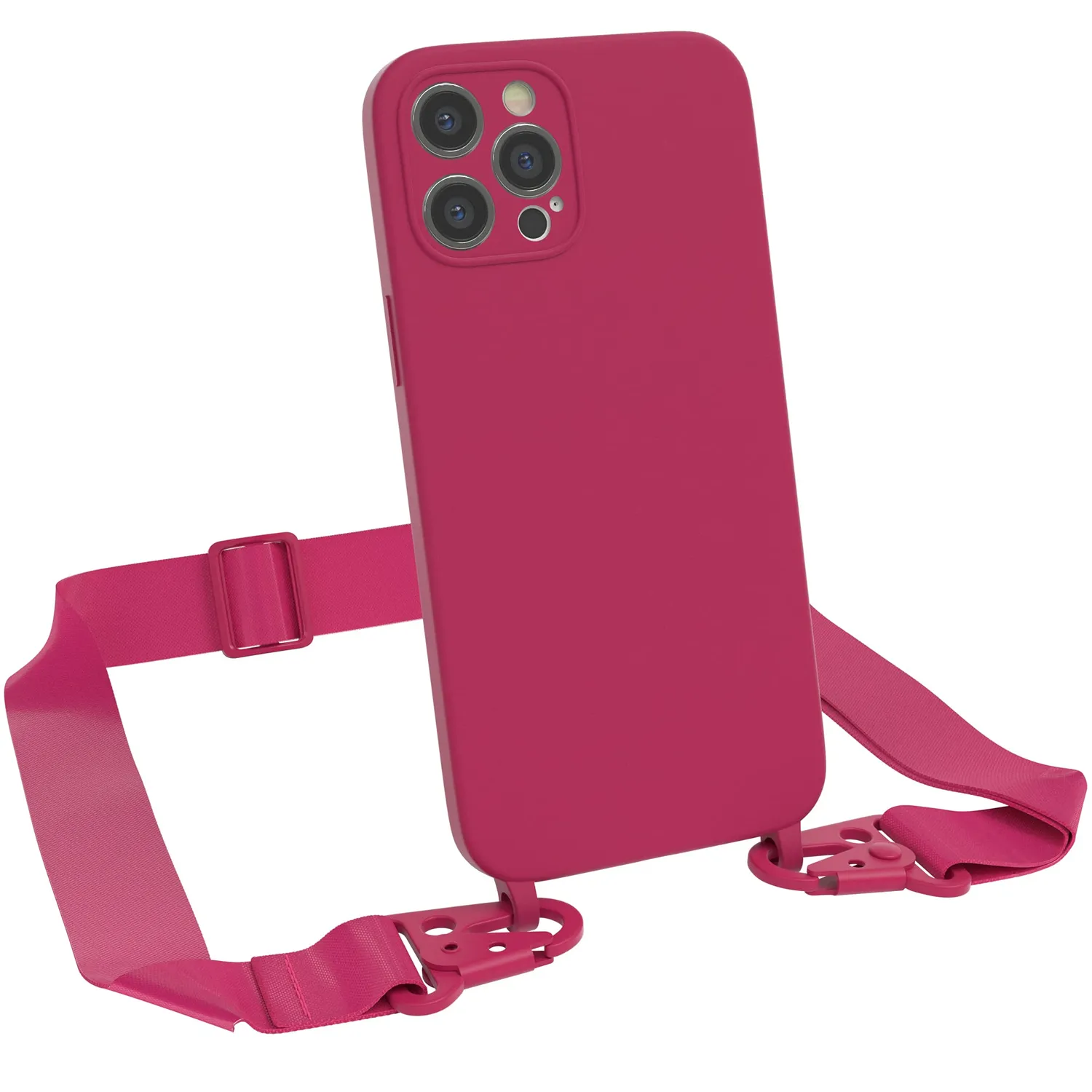 EAZY CASE Premium Silikon Handykette iPhone 12 Rose Gold flexibel