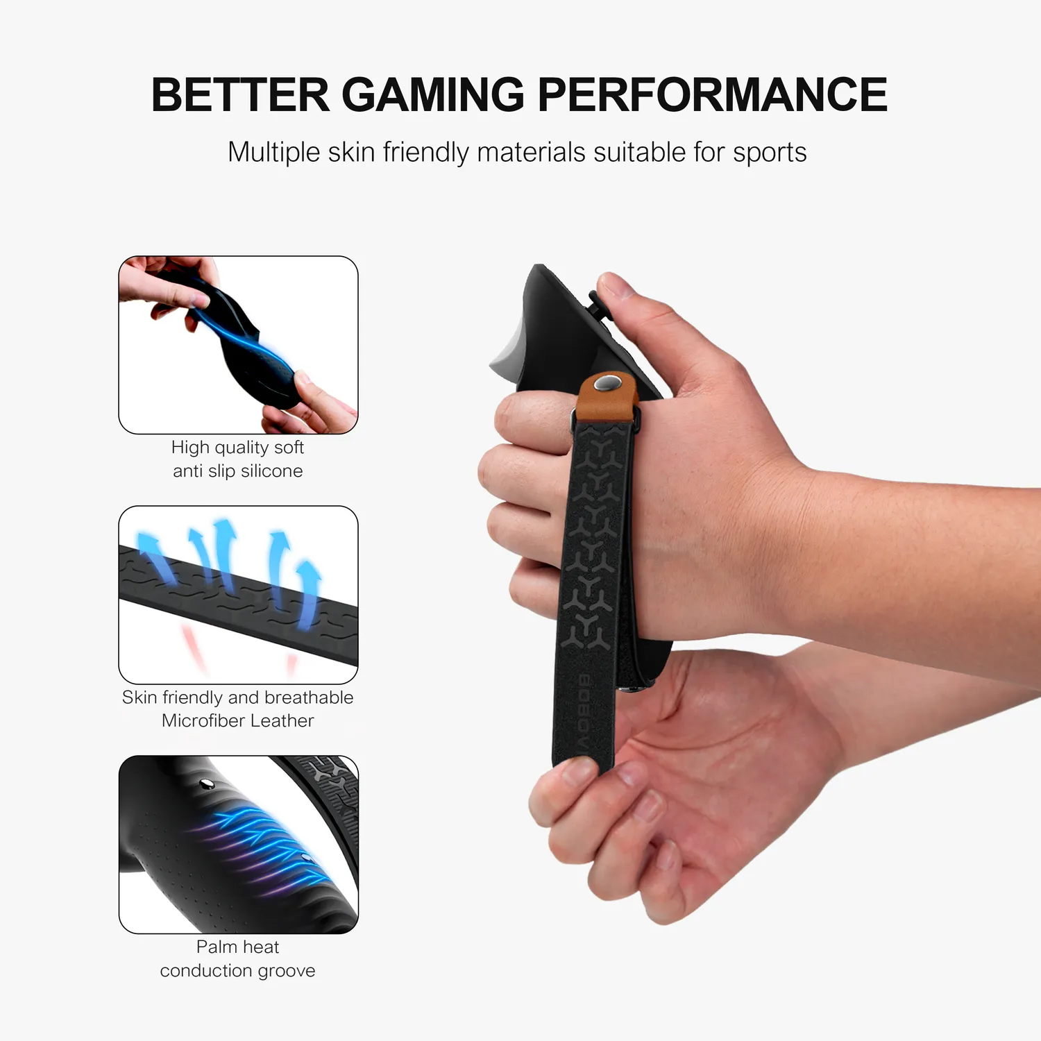 BOBOVR G3 Plus Controller-Griffe Quest 3/3S Silikon