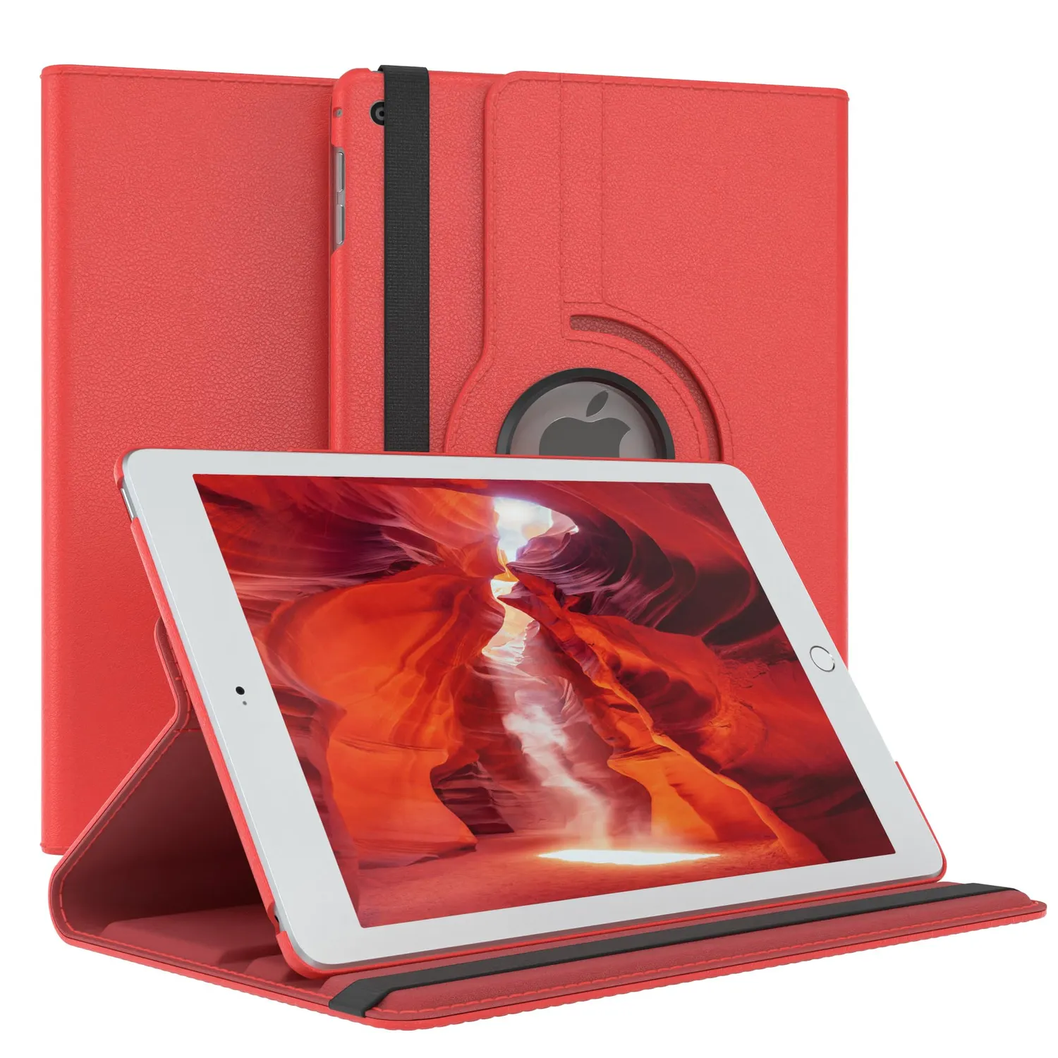 EAZY CASE iPad Mini 1/2/3 Tablethülle Schwarz 360° Kunstleder