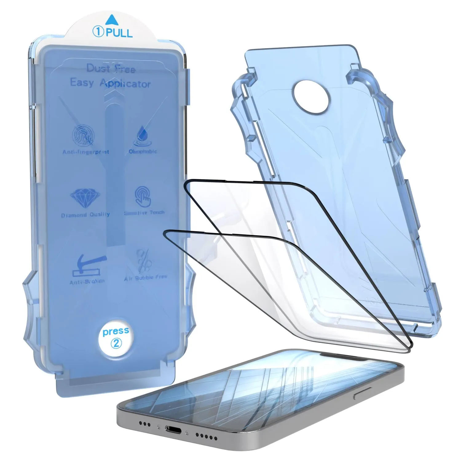EAZY CASE iPhone Air Display-Schutzglas 2x 9H klar