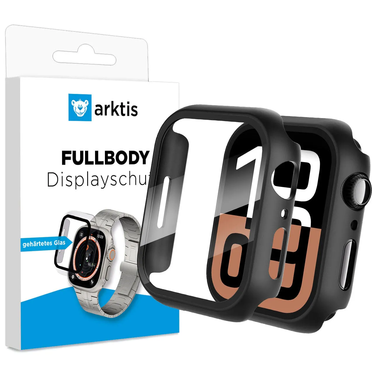 arktis FULLBODY Hülle Displayschutz 46mm Transparent 360
