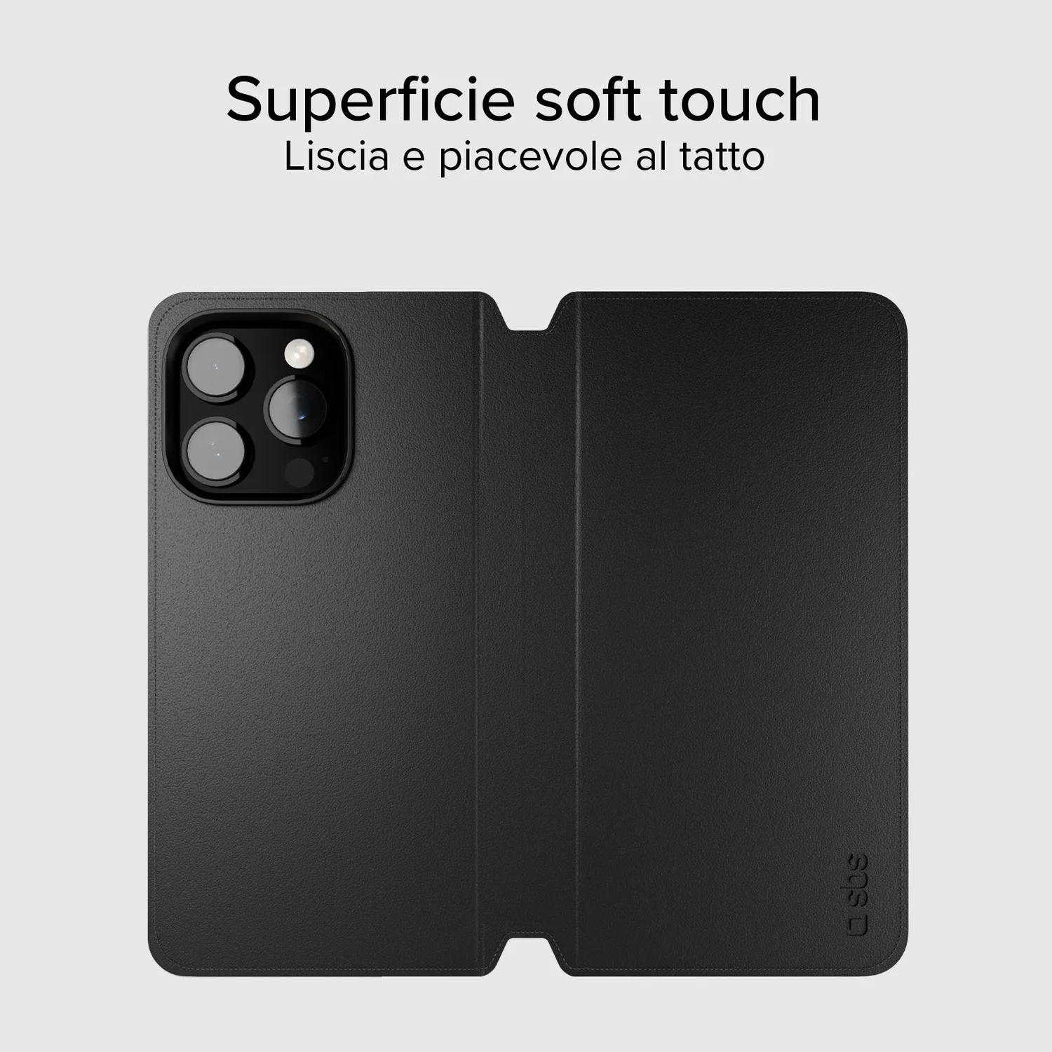 SBS Book iPhone 16 Pro Hülle Schwarz mit MagSafe