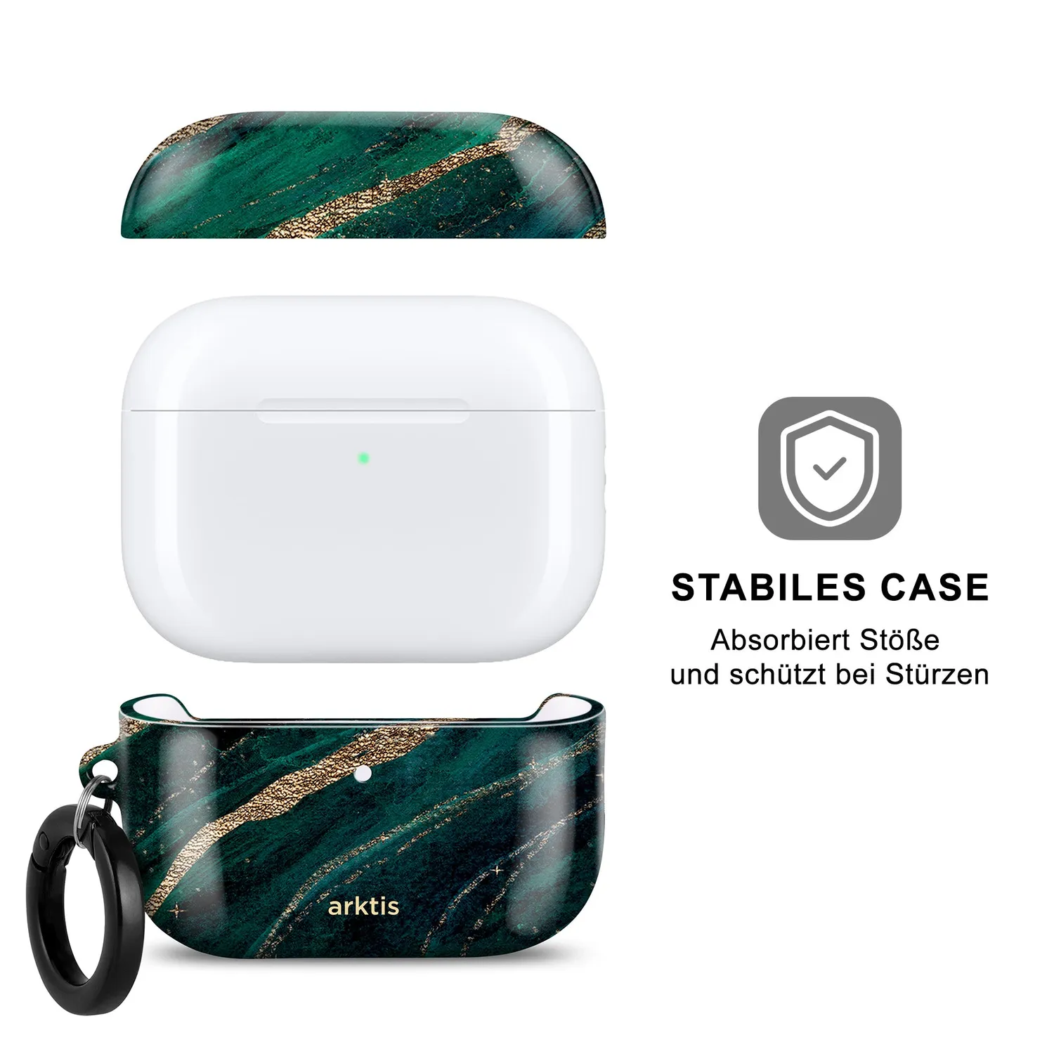 arktis Green Marble AirPods Pro 3 Hülle mit Print