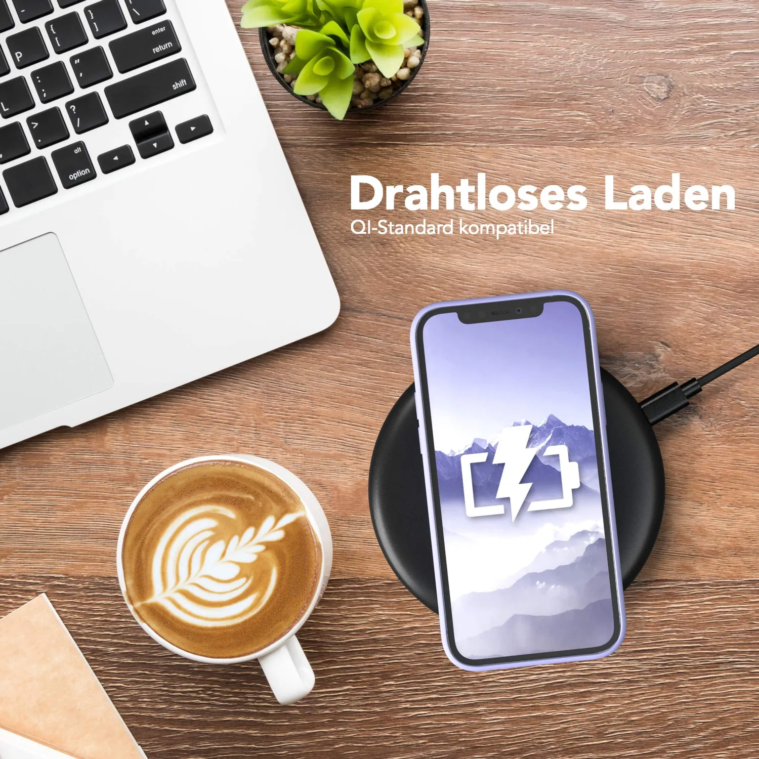 EAZY CASE Premium Silikon iPhone 12 Handyhülle Lavendel Lila matt