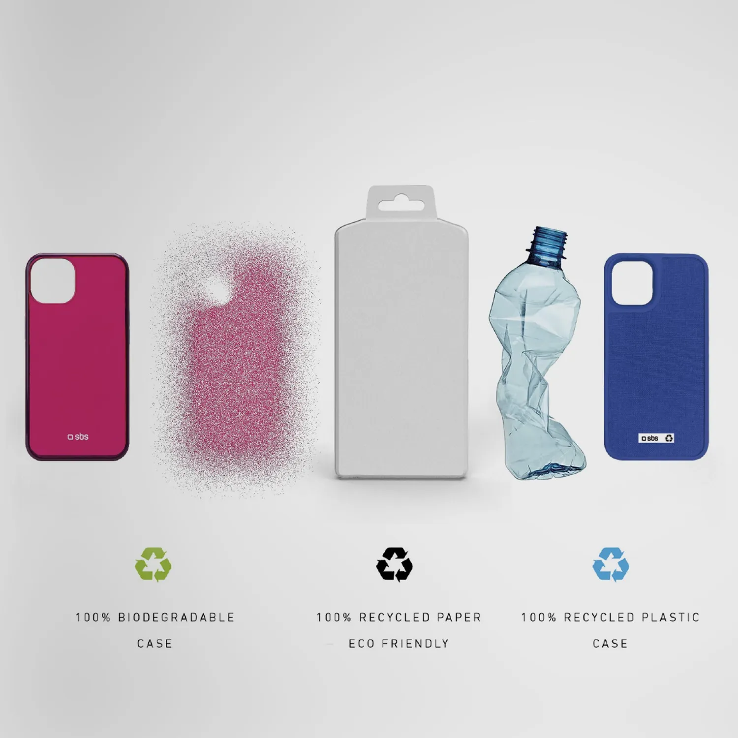 SBS R-Case iPhone 13/14 Handyhülle rosa aus R-PET