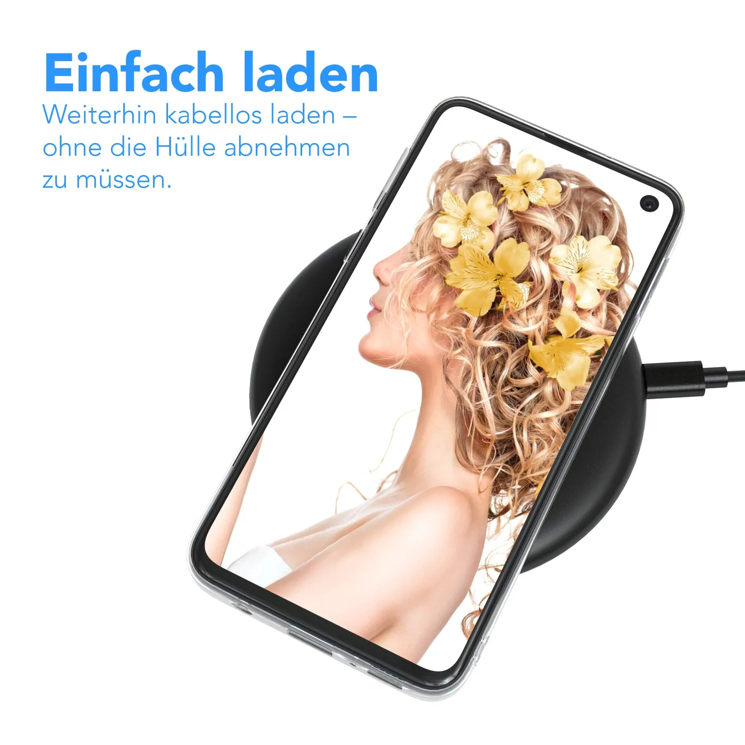EAZY CASE Liquid Galaxy S10e Handyhülle Gold Glitzer