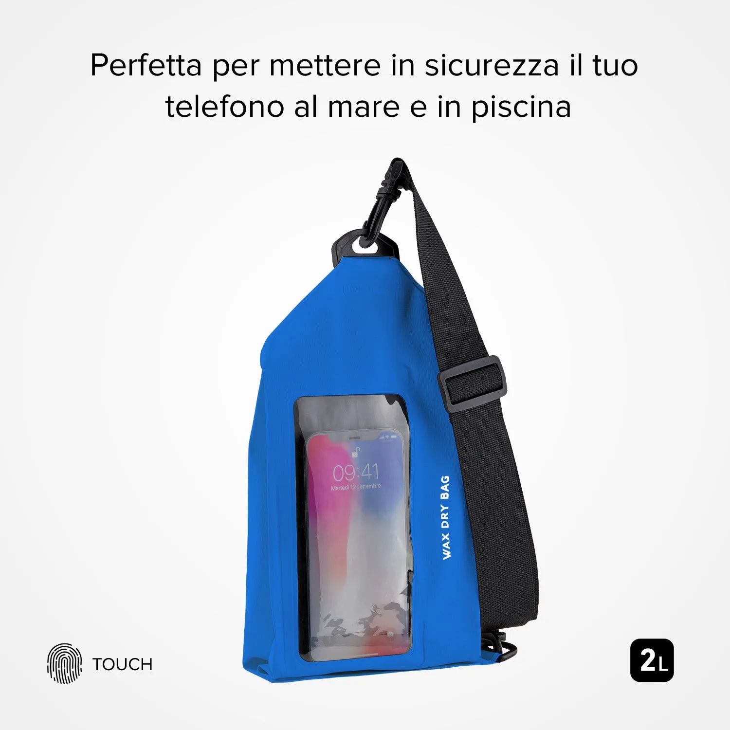 SBS Wasserdichte Handytasche 6,5 Zoll Blau