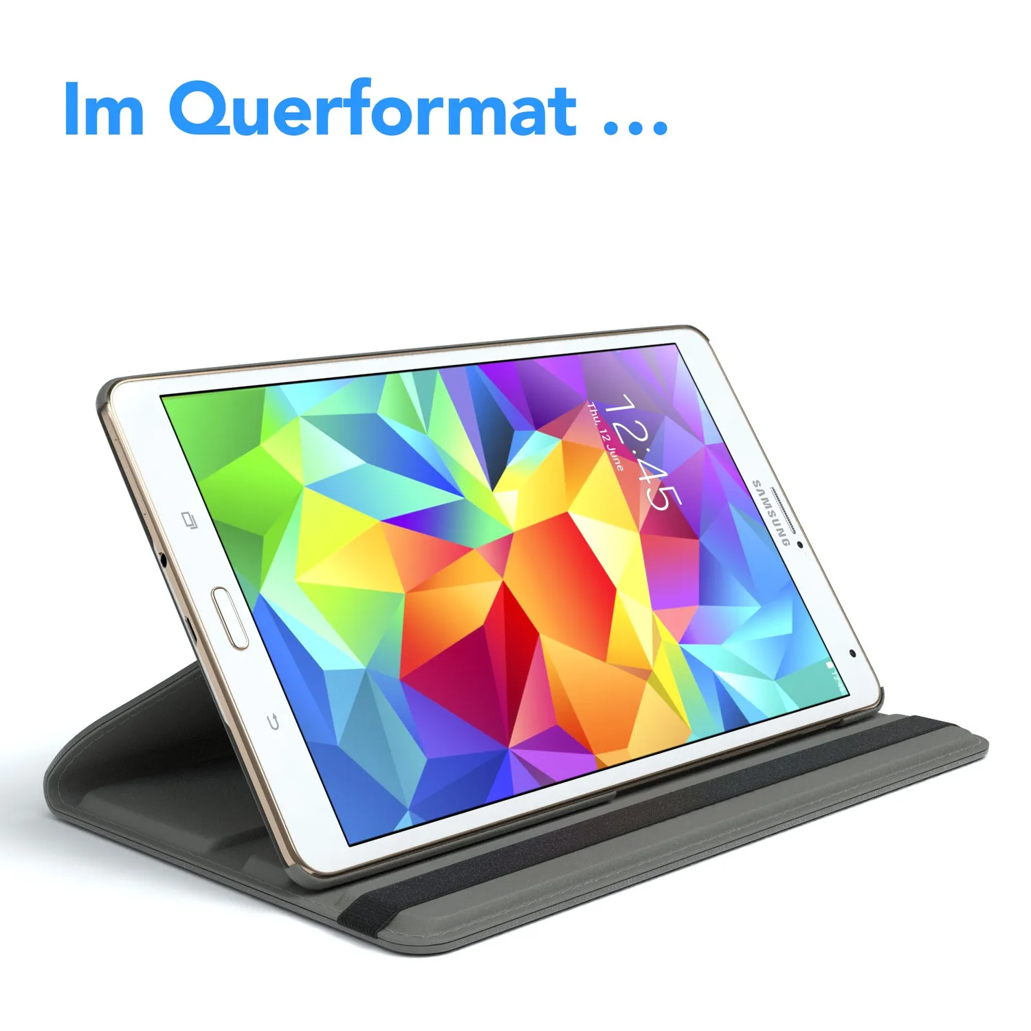 EAZY CASE Galaxy Tab 2 7.0 Tablethülle Anthrazit 360° Ständer