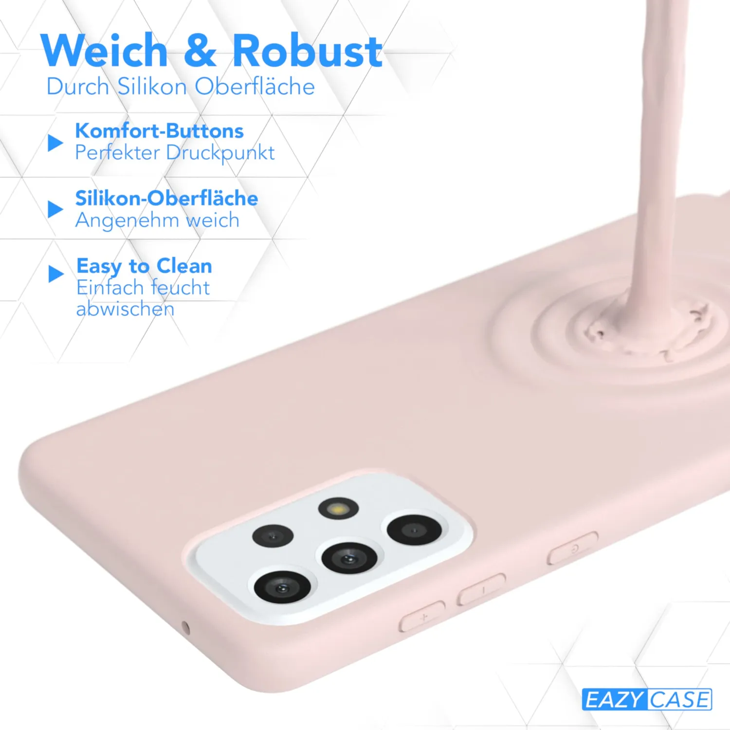 EAZY CASE Galaxy A73 Handykette Alt Rosa mit Band Silikon
