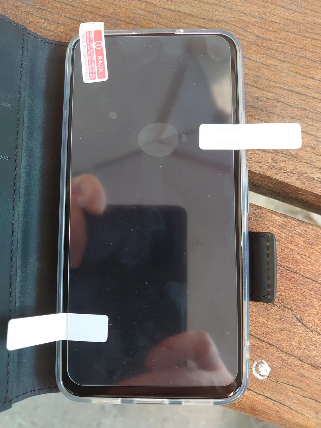 YATWIN Pixel 5 Klapphülle Weinrot Leder + Panzerglas