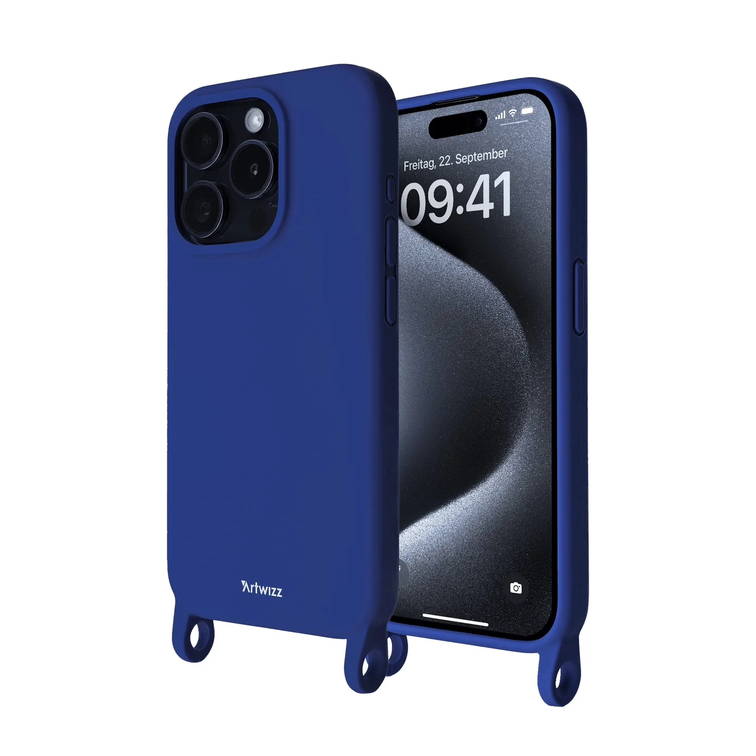 Artwizz HangOn Case Silicone +CHARGE iPhone 15 Pro Handyhülle mit Kette