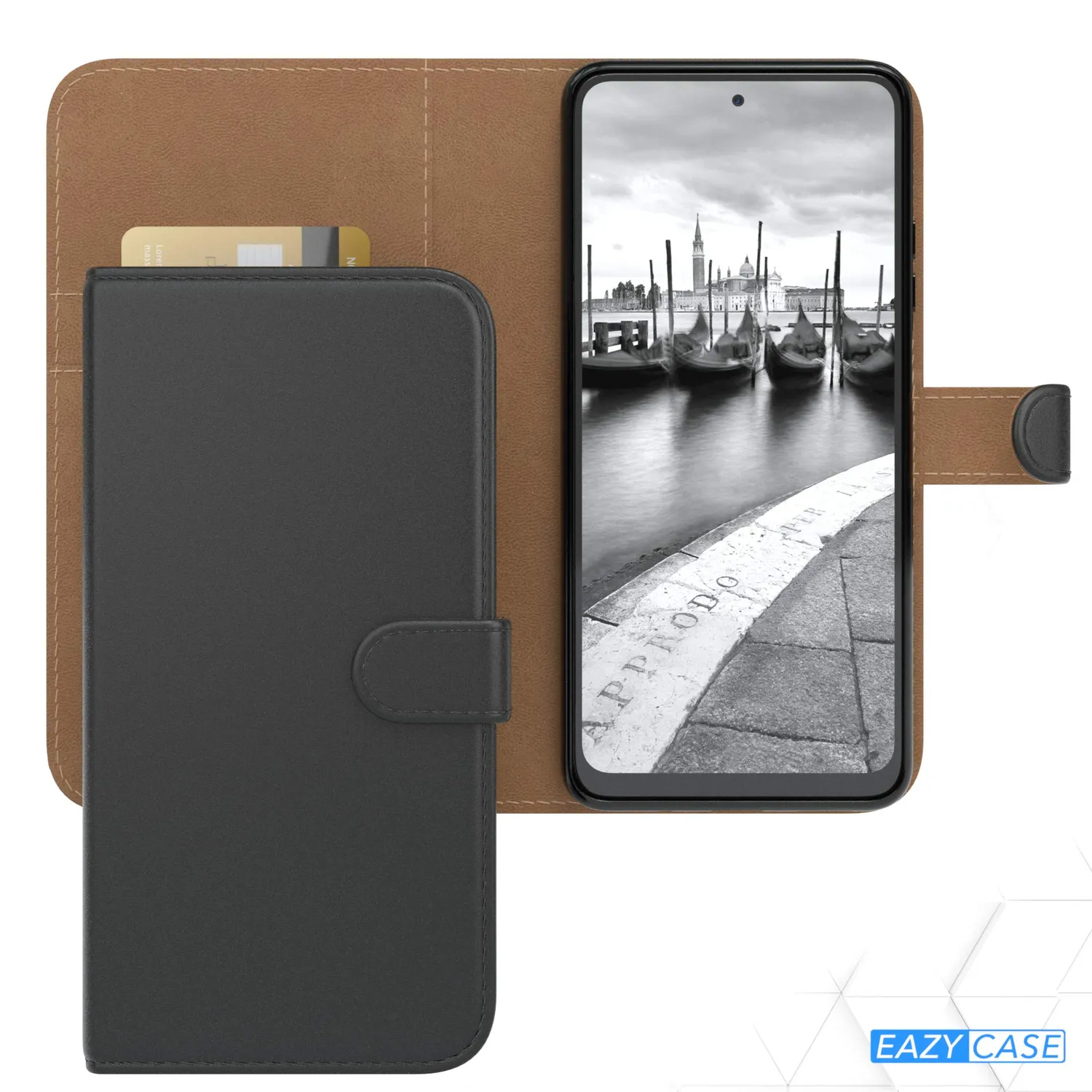EAZY CASE Mi 10T Lite 5G Klapphülle Book Schwarz Standfunktion